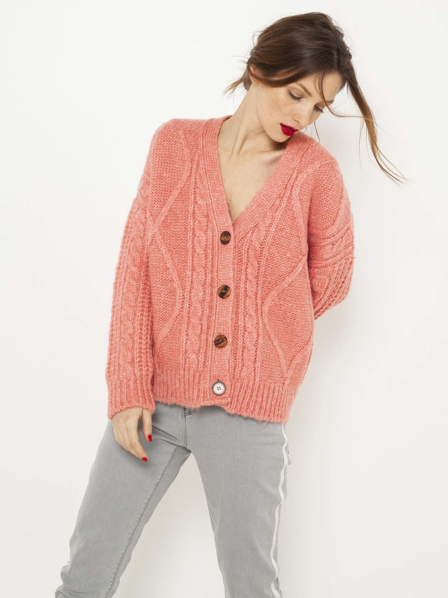 CAMAIEU Cardigan Roz - Pled.ro