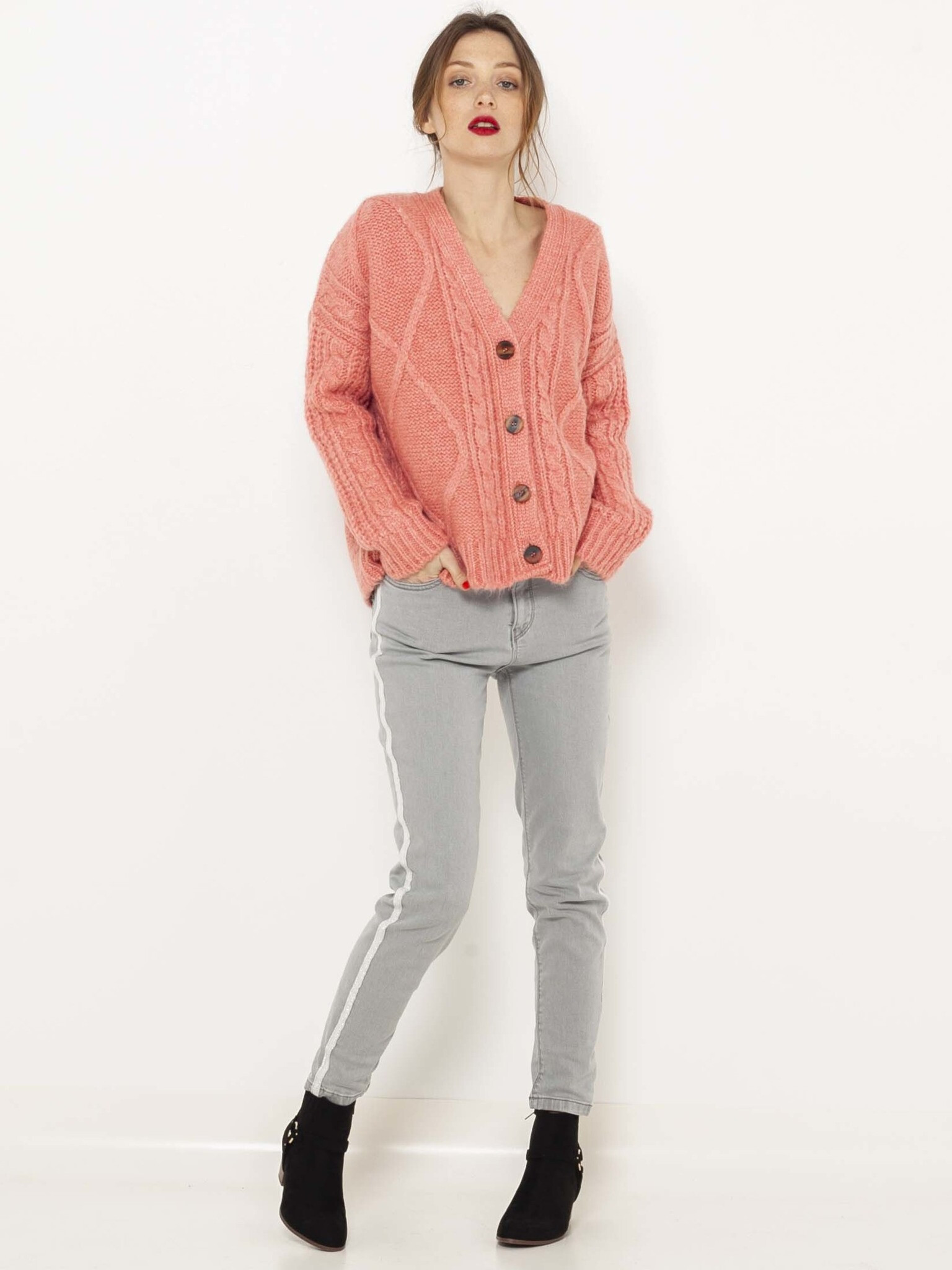 CAMAIEU Cardigan Roz - Pled.ro