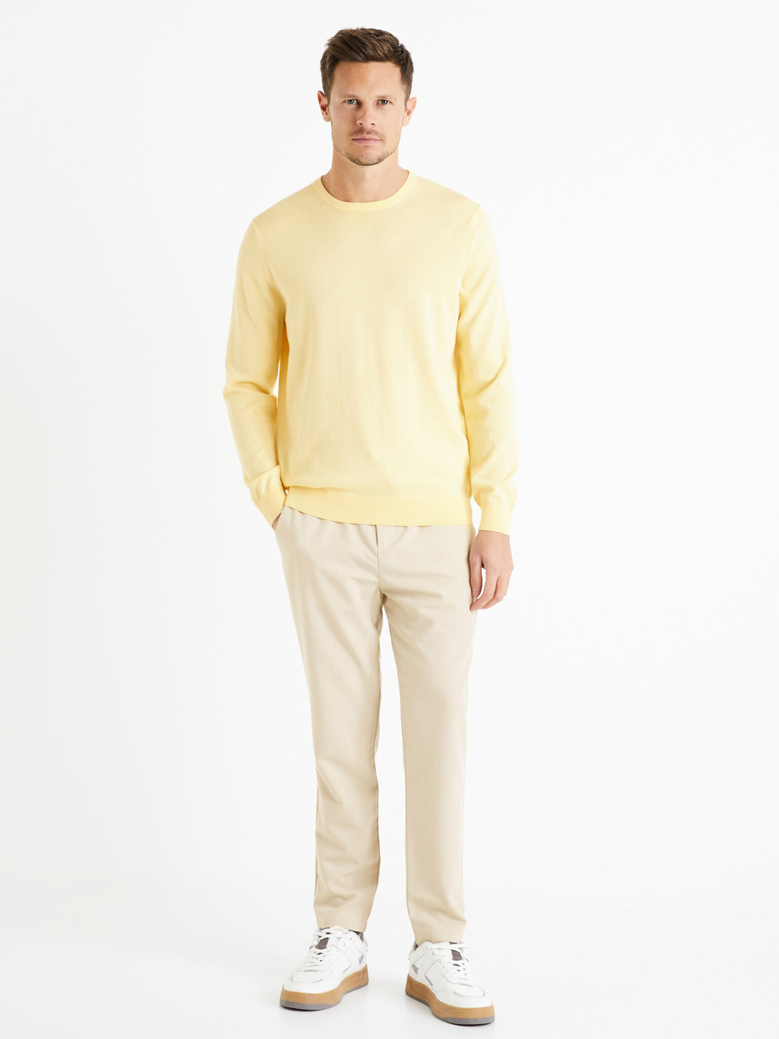 Celio 24H Dosmart Pantaloni Bej - Pled.ro