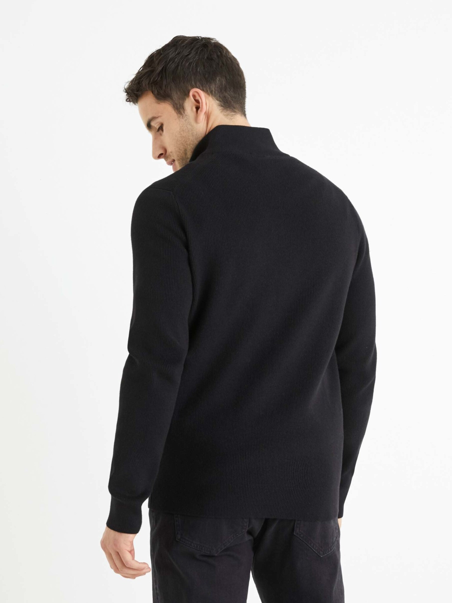 Celio Beauzip Pulover Negru - Pled.ro