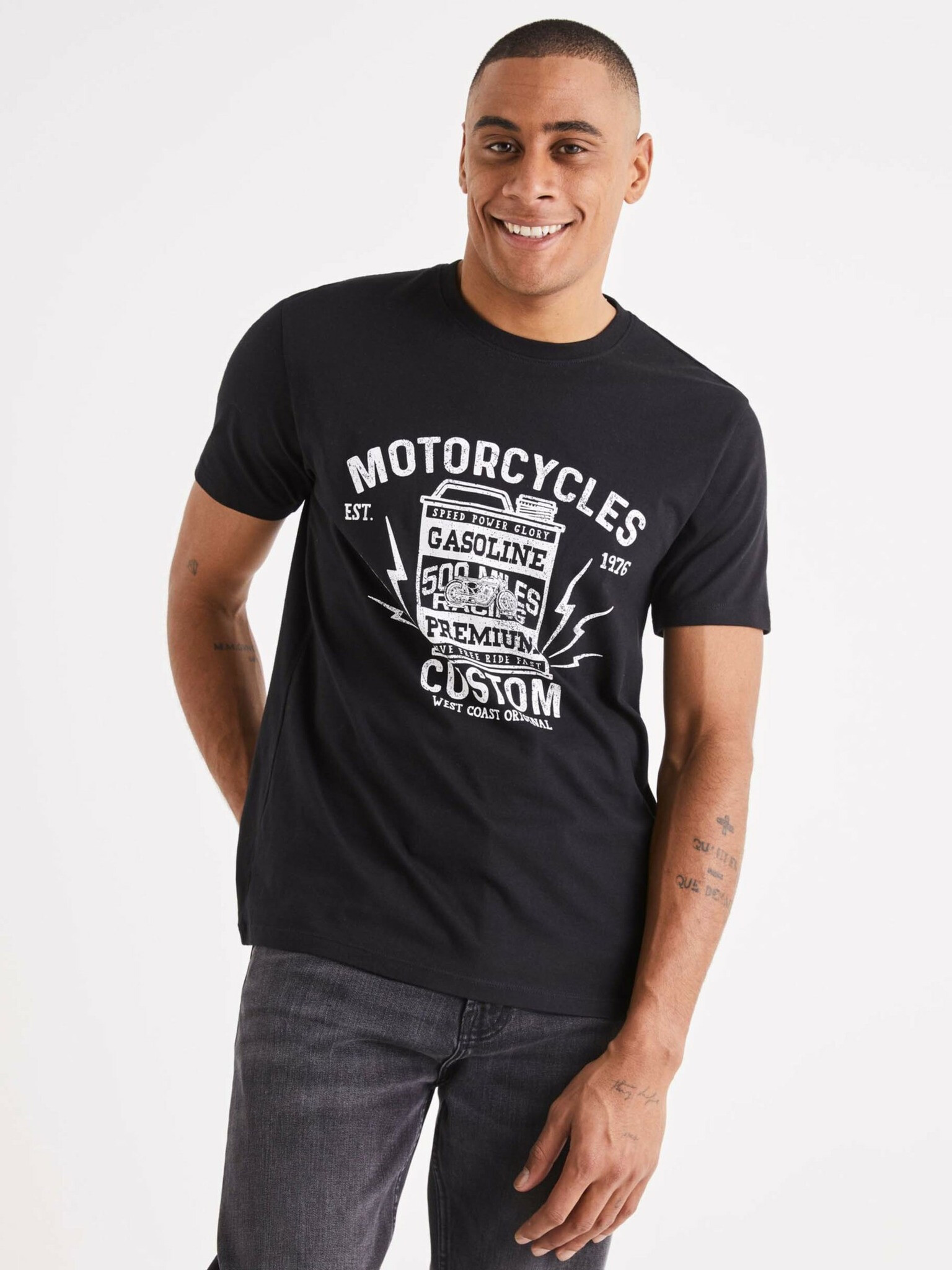 Celio Bedisplay Motorcycles Tricou Negru - Pled.ro