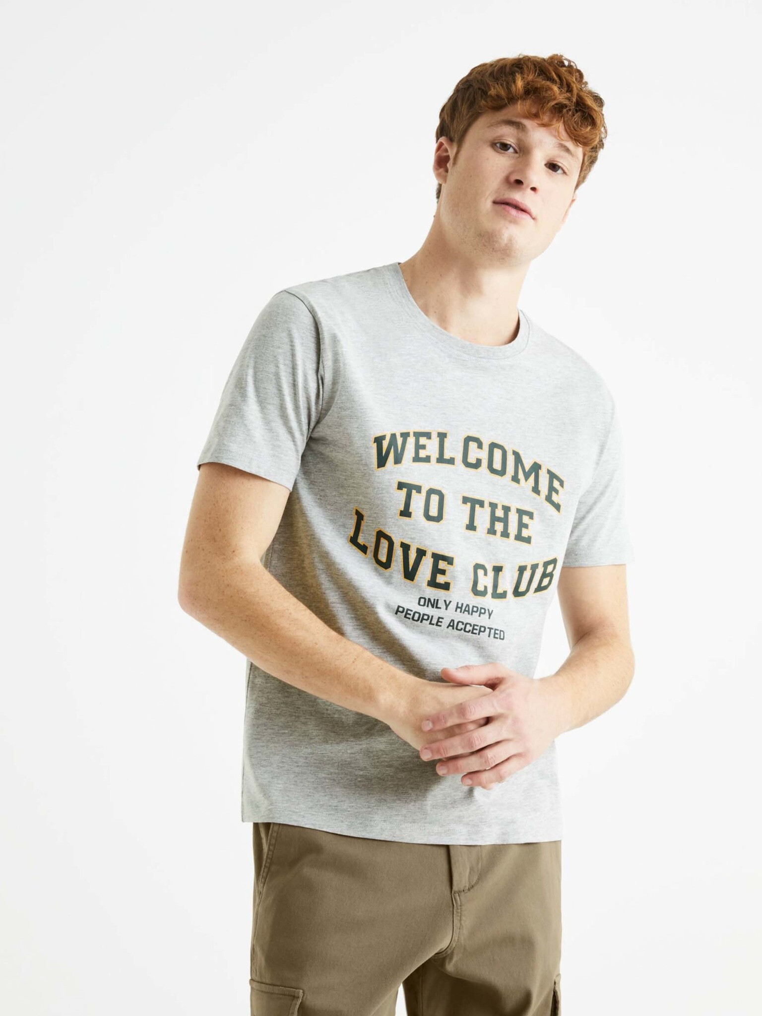 Celio Bedisplay Welcome Tricou Gri - Pled.ro