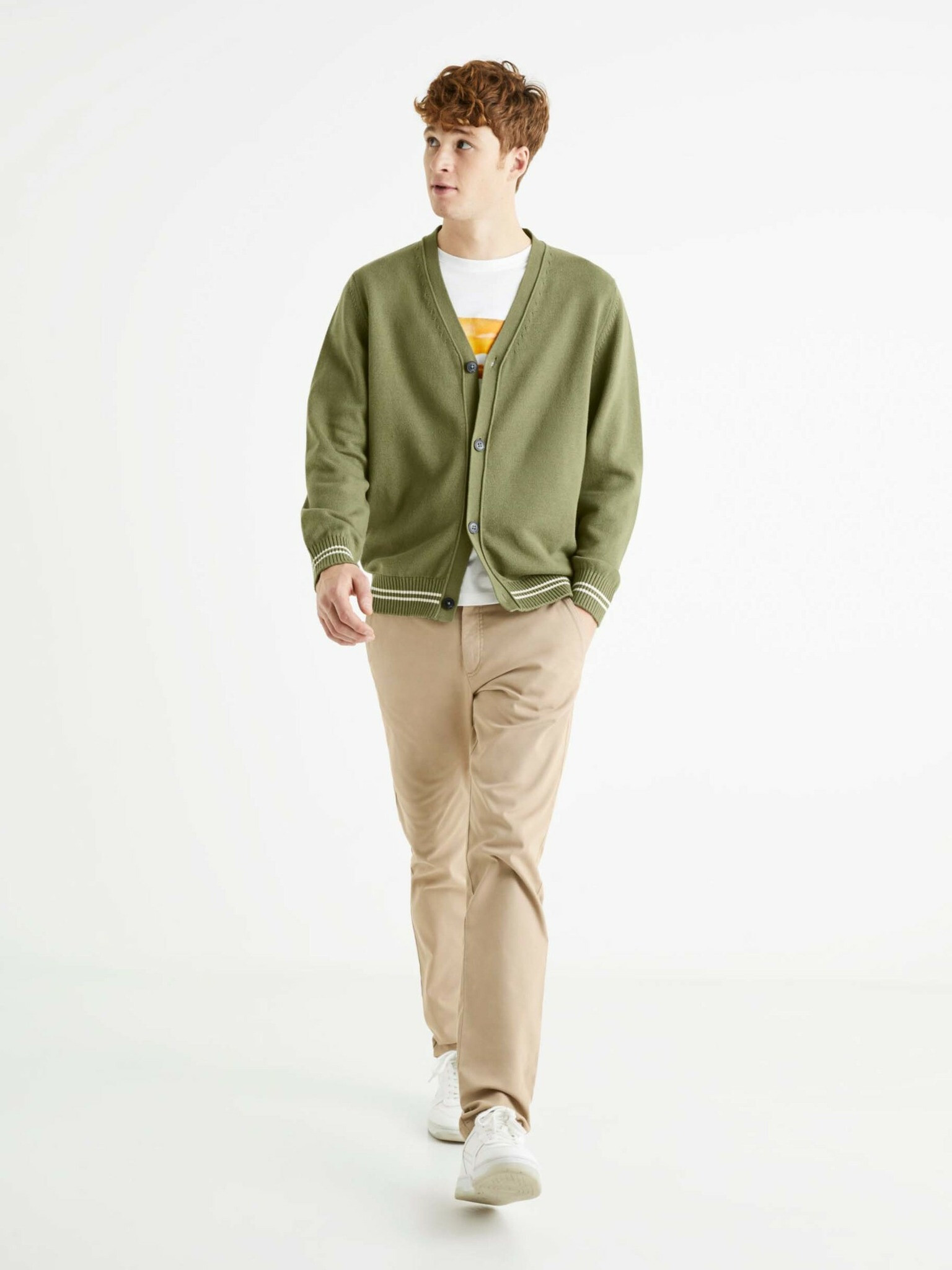 Celio Bepapi Pulover Verde - Pled.ro