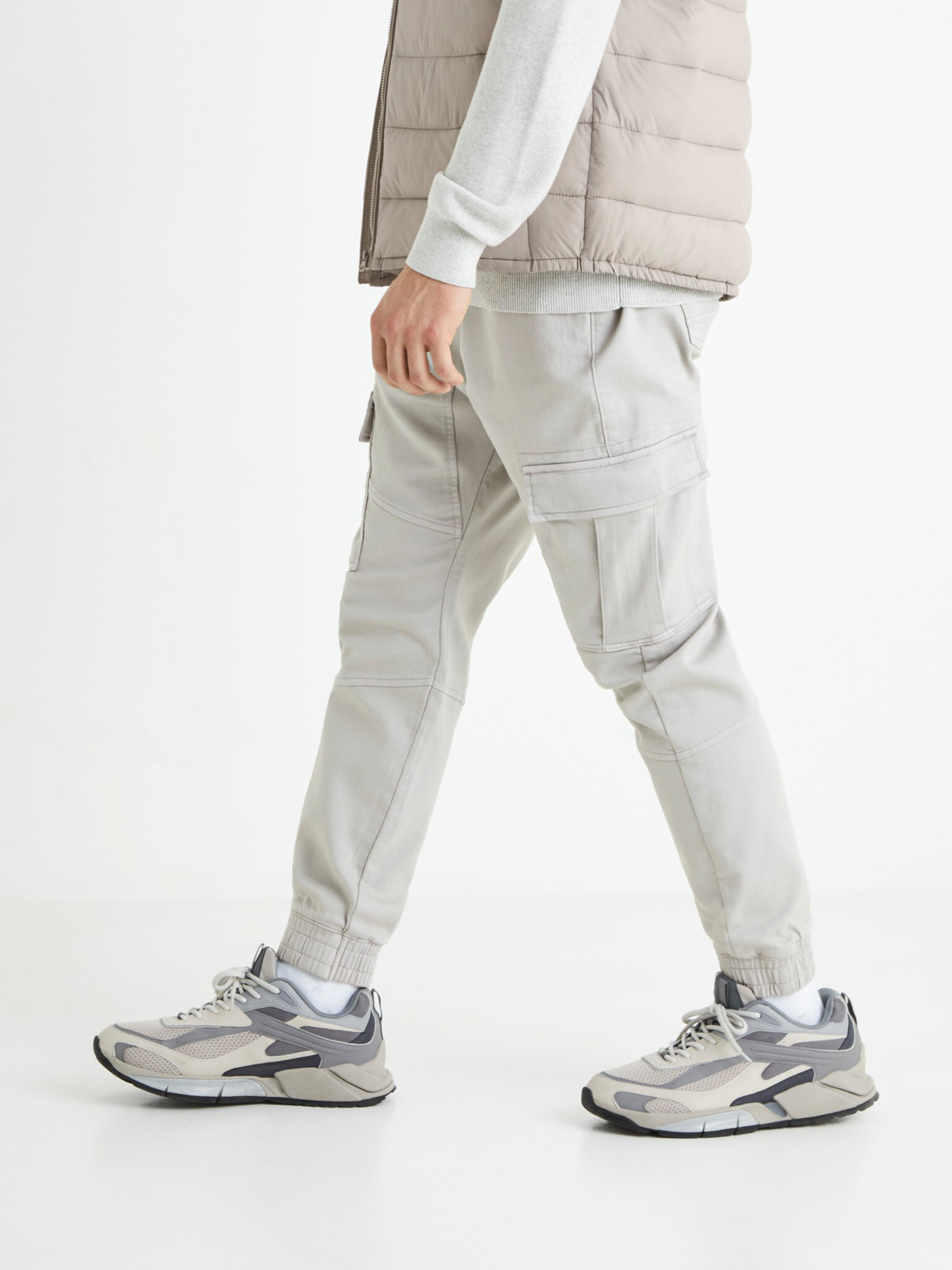 Celio Cargo Pantaloni Gri - Pled.ro