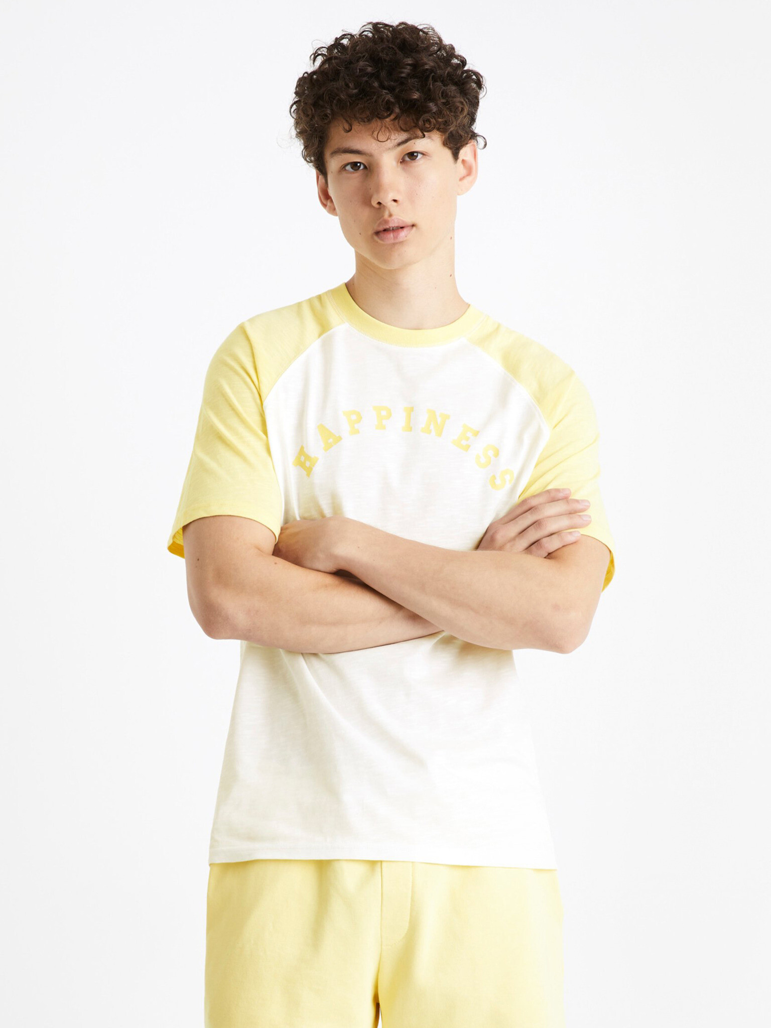 Celio Ceraglan Happiness Tricou Alb - Pled.ro