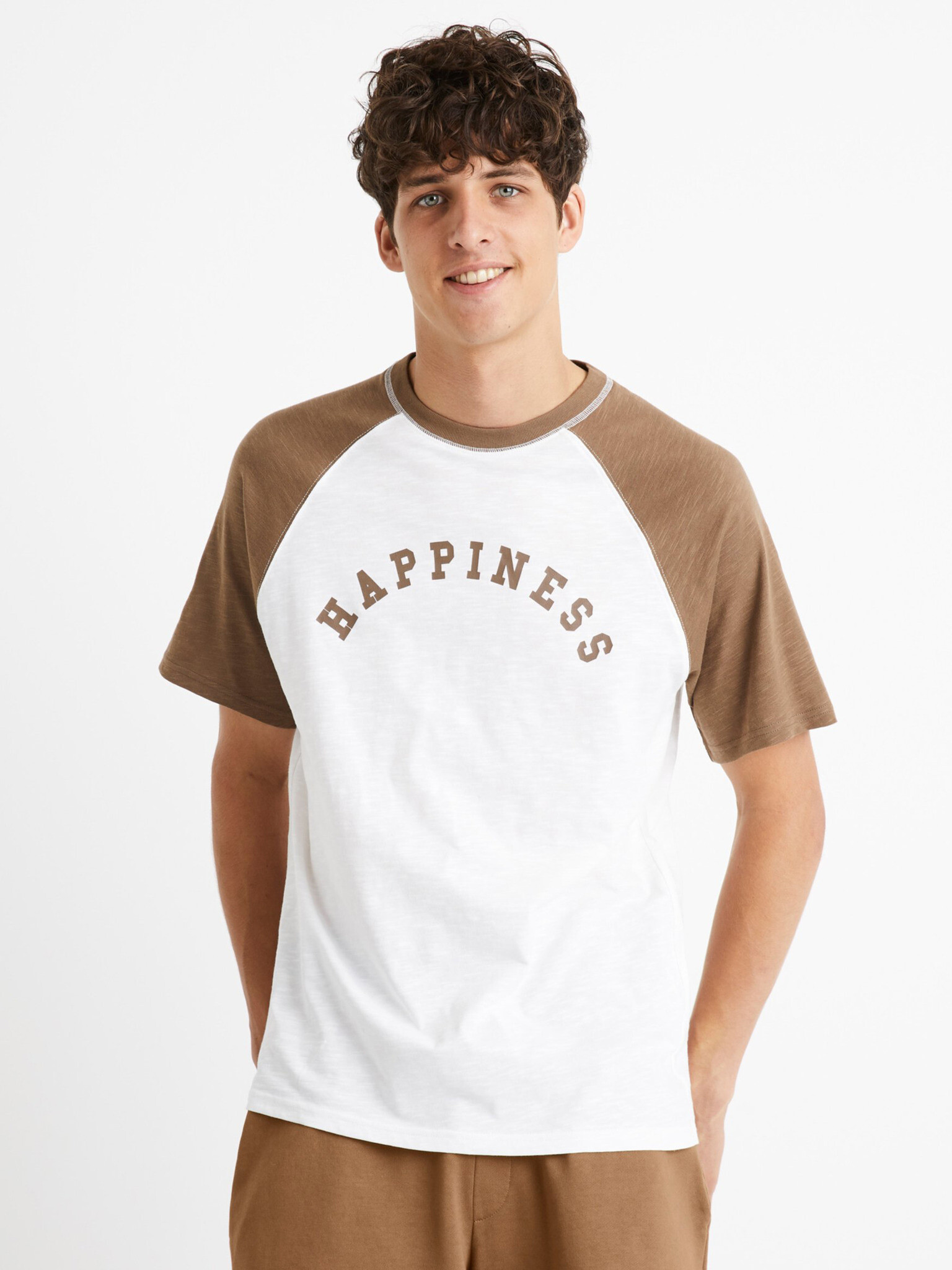 Celio Ceraglan Happiness Tricou Alb - Pled.ro