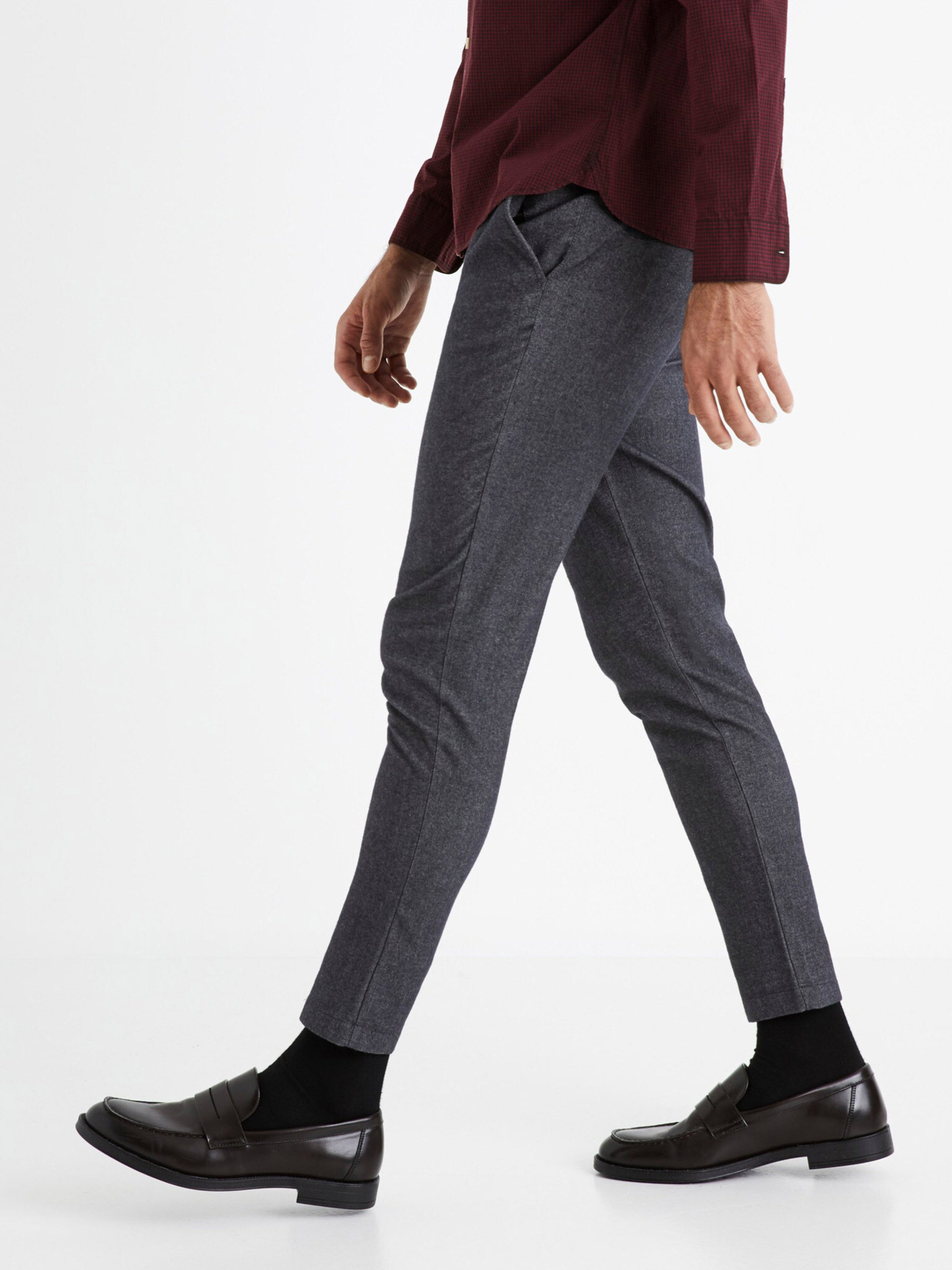 Celio Cozy Chino Pantaloni Gri - Pled.ro