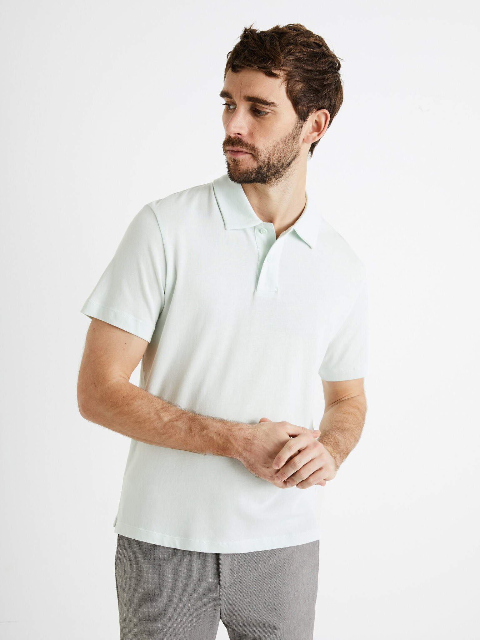 Celio Dechris Polo Tricou Alb - Pled.ro