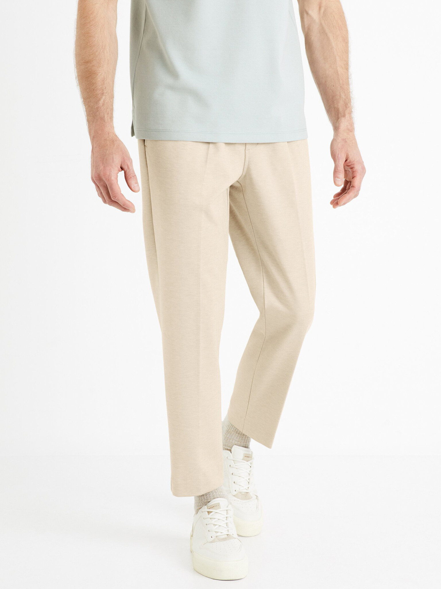 Celio Fopick Pantaloni Alb - Pled.ro