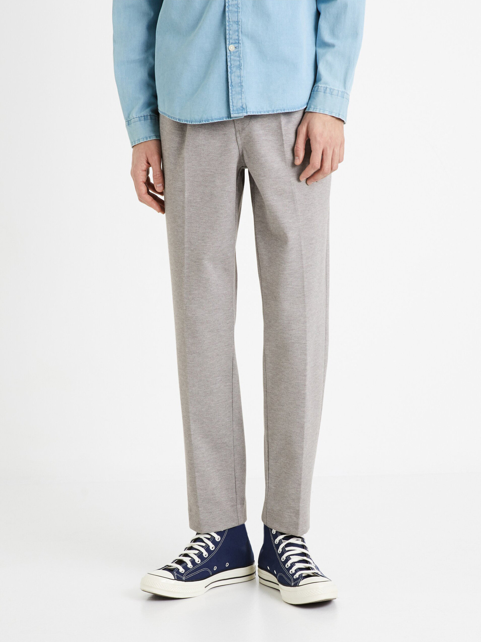 Celio Fopick Pantaloni Gri - Pled.ro