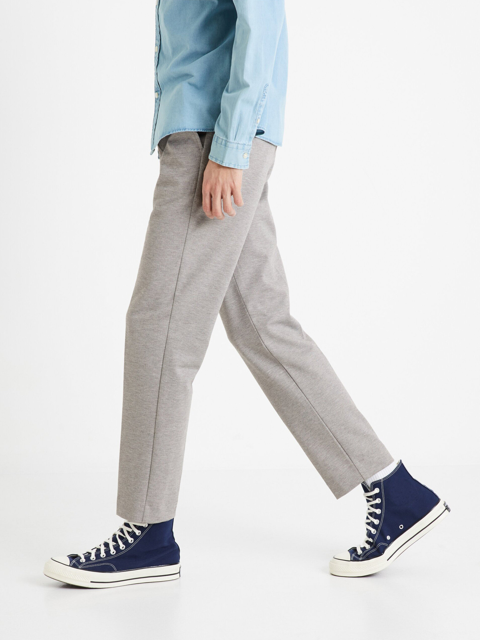 Celio Fopick Pantaloni Gri - Pled.ro