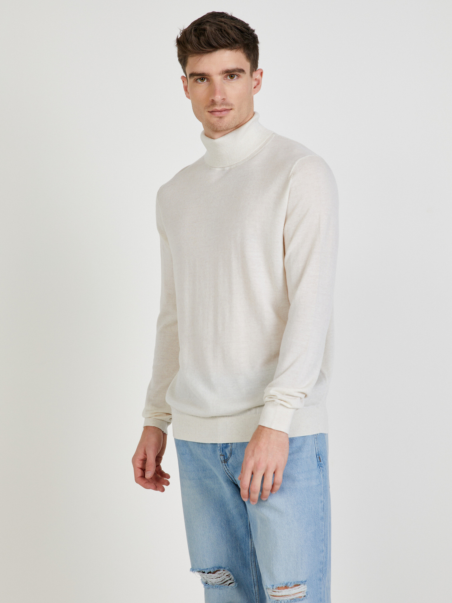 Celio Menos Turtleneck Alb - Pled.ro