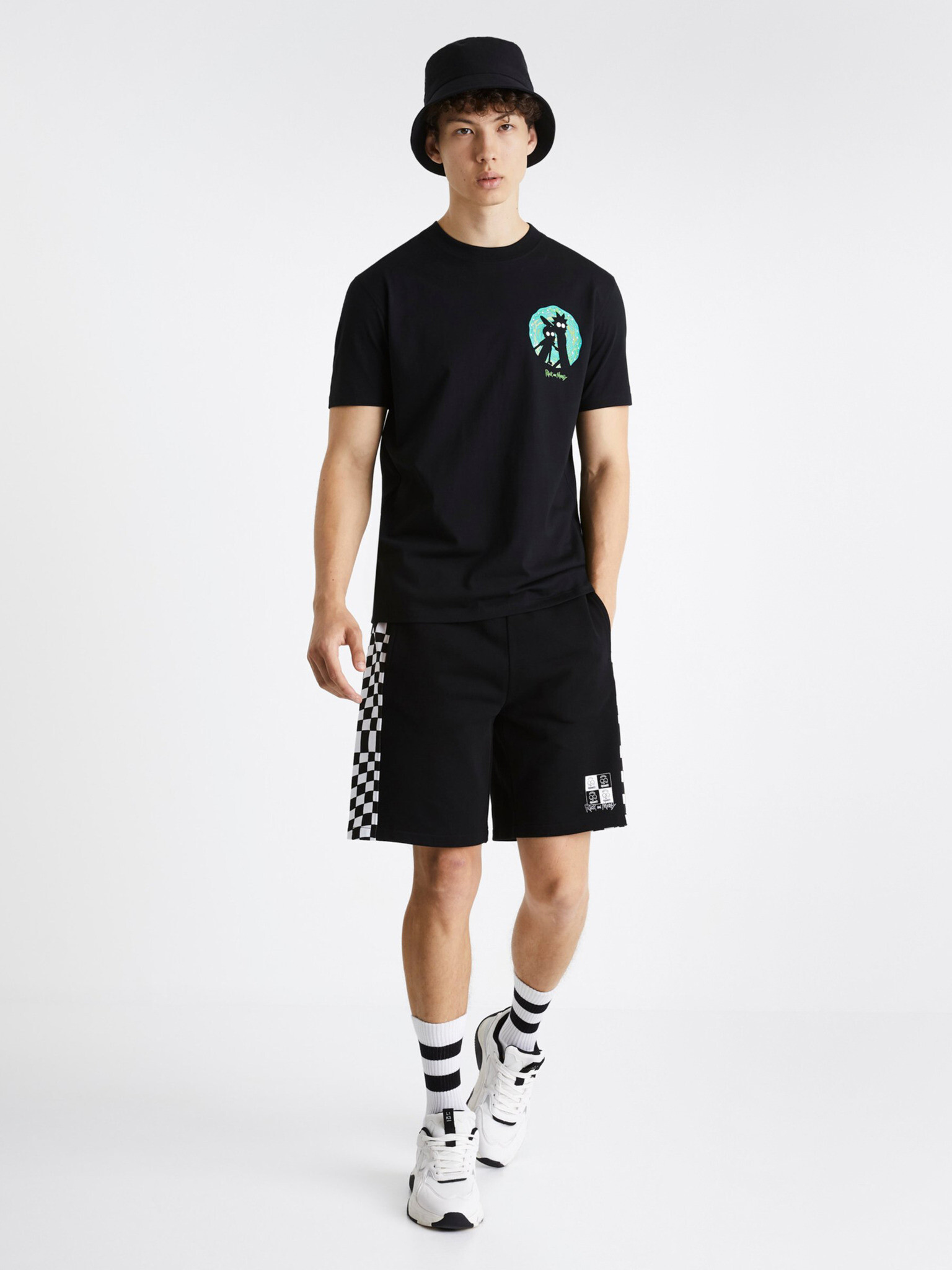 Celio Rick and Morty Pantaloni scurți Negru - Pled.ro