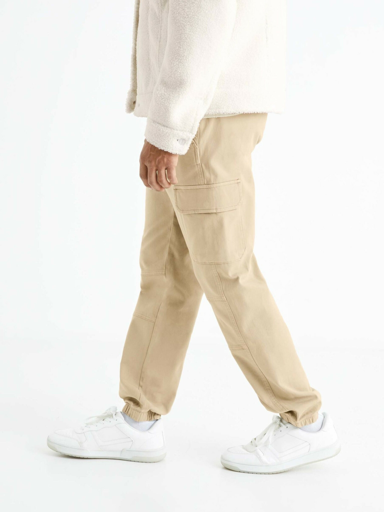 Celio Solyte Pantaloni Bej - Pled.ro