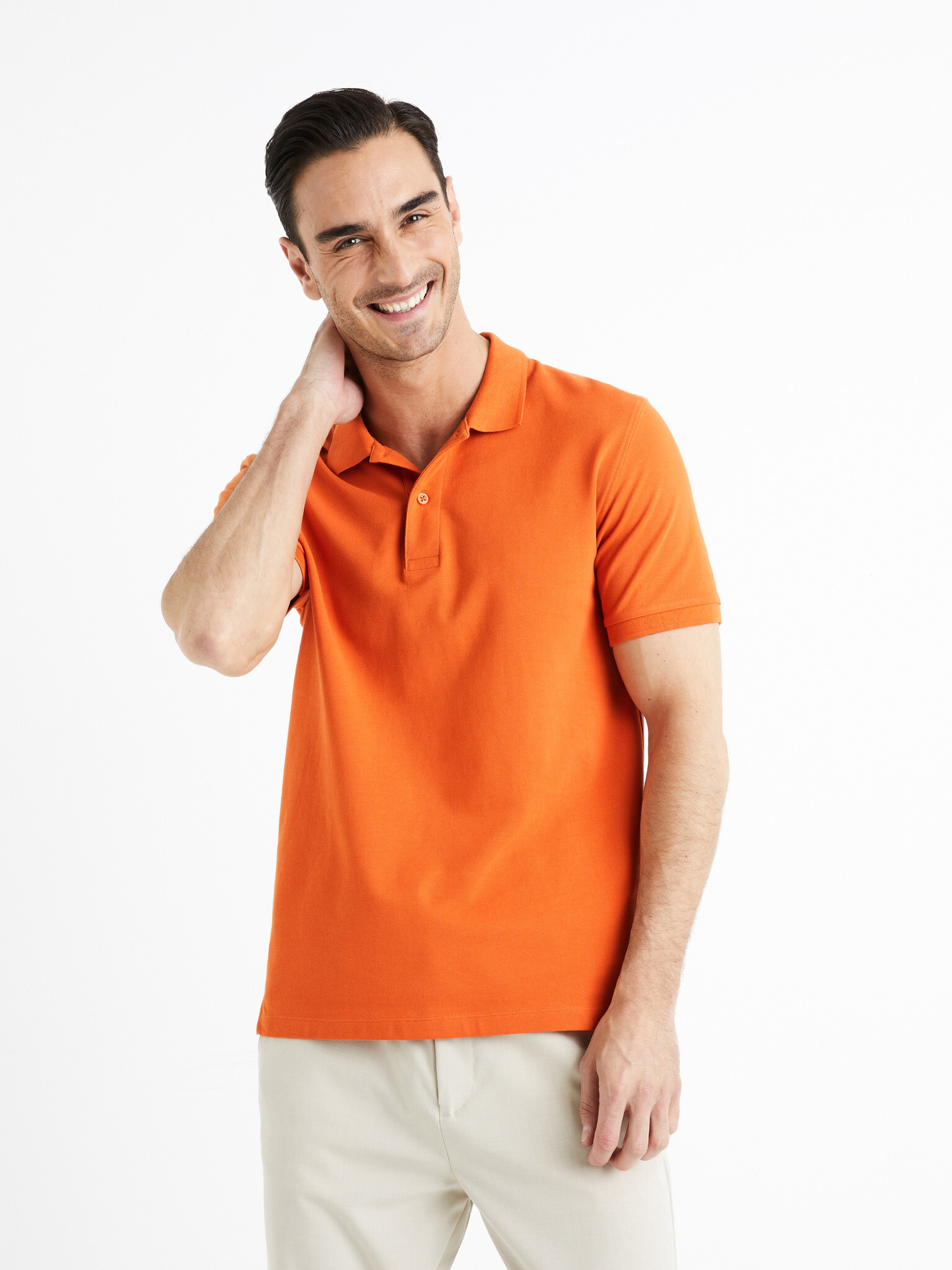 Celio Teone Polo Tricou Portocaliu - Pled.ro