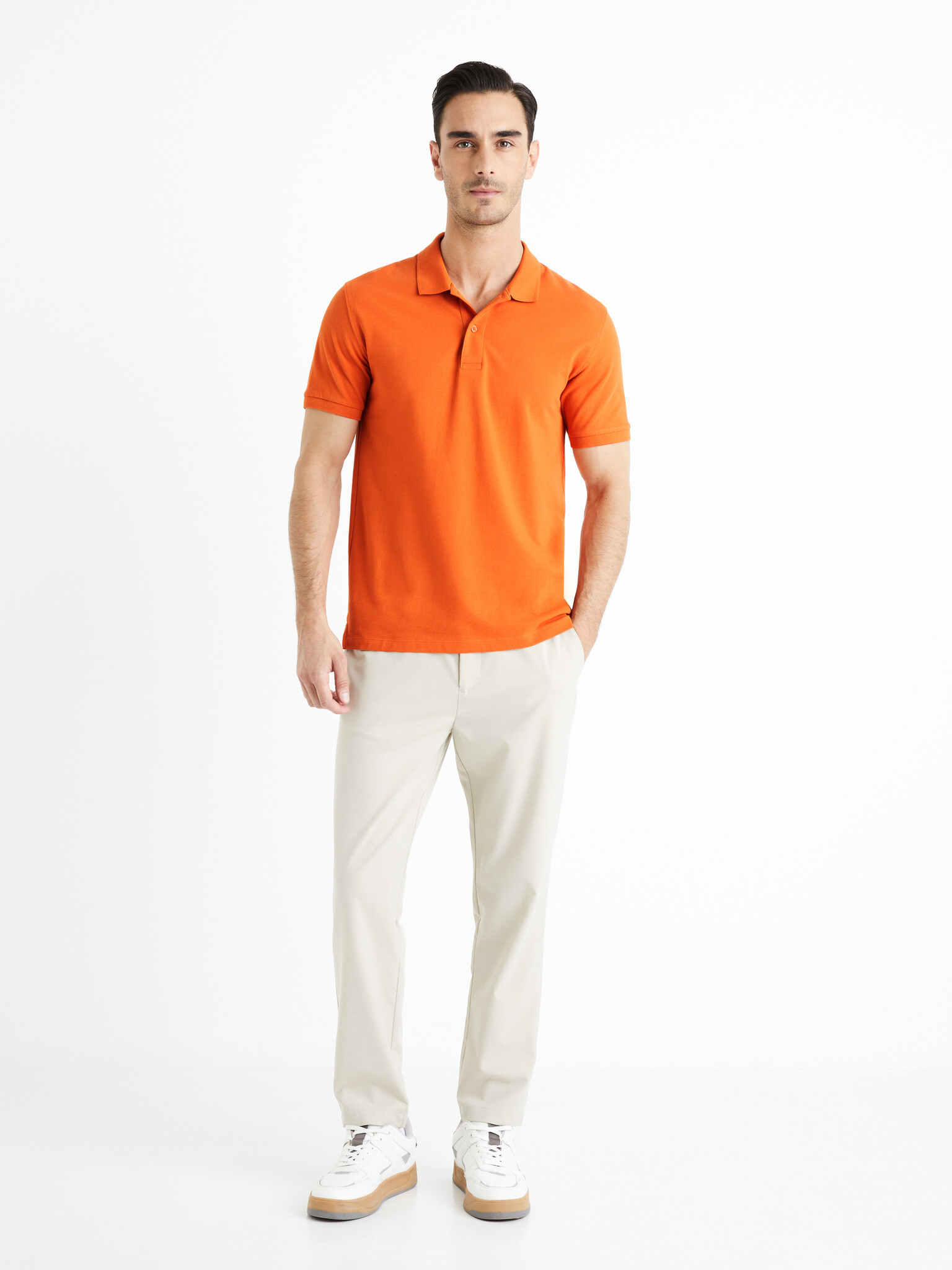 Celio Teone Polo Tricou Portocaliu - Pled.ro