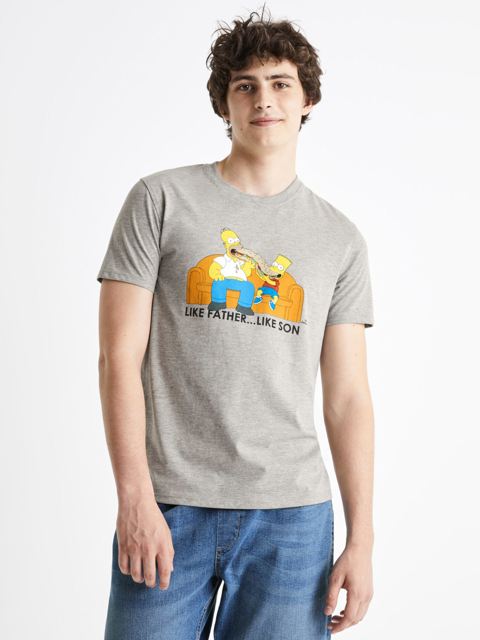 Celio The Simpsons Tricou Gri - Pled.ro