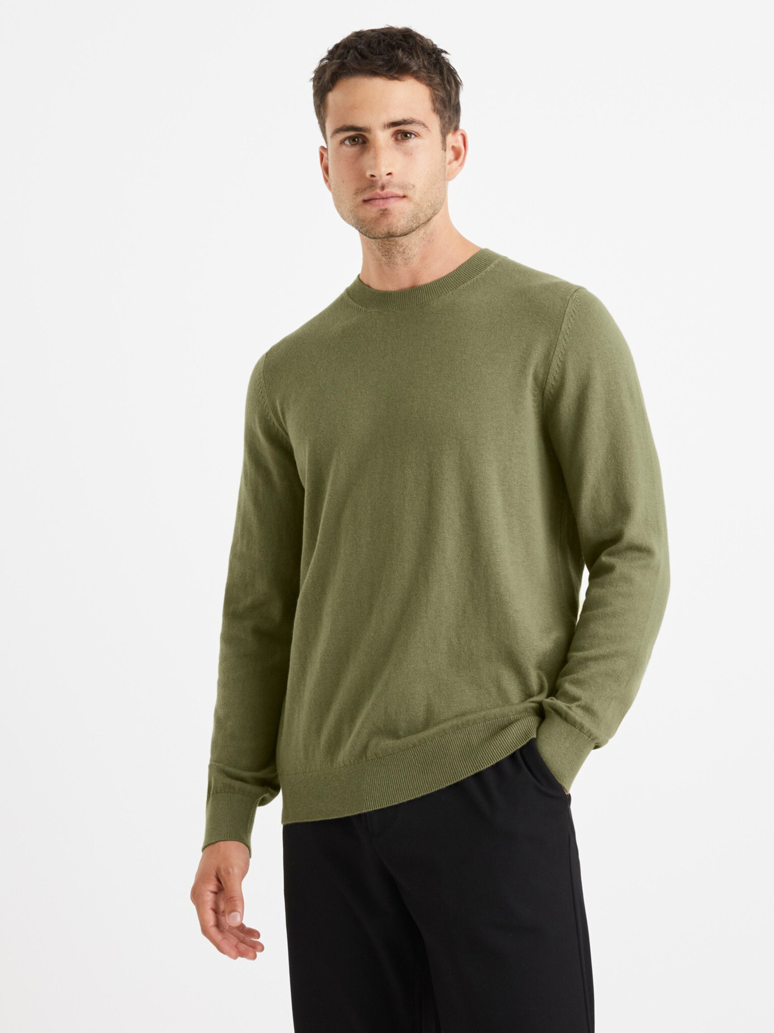 Celio Vecrewflex Pulover Verde - Pled.ro