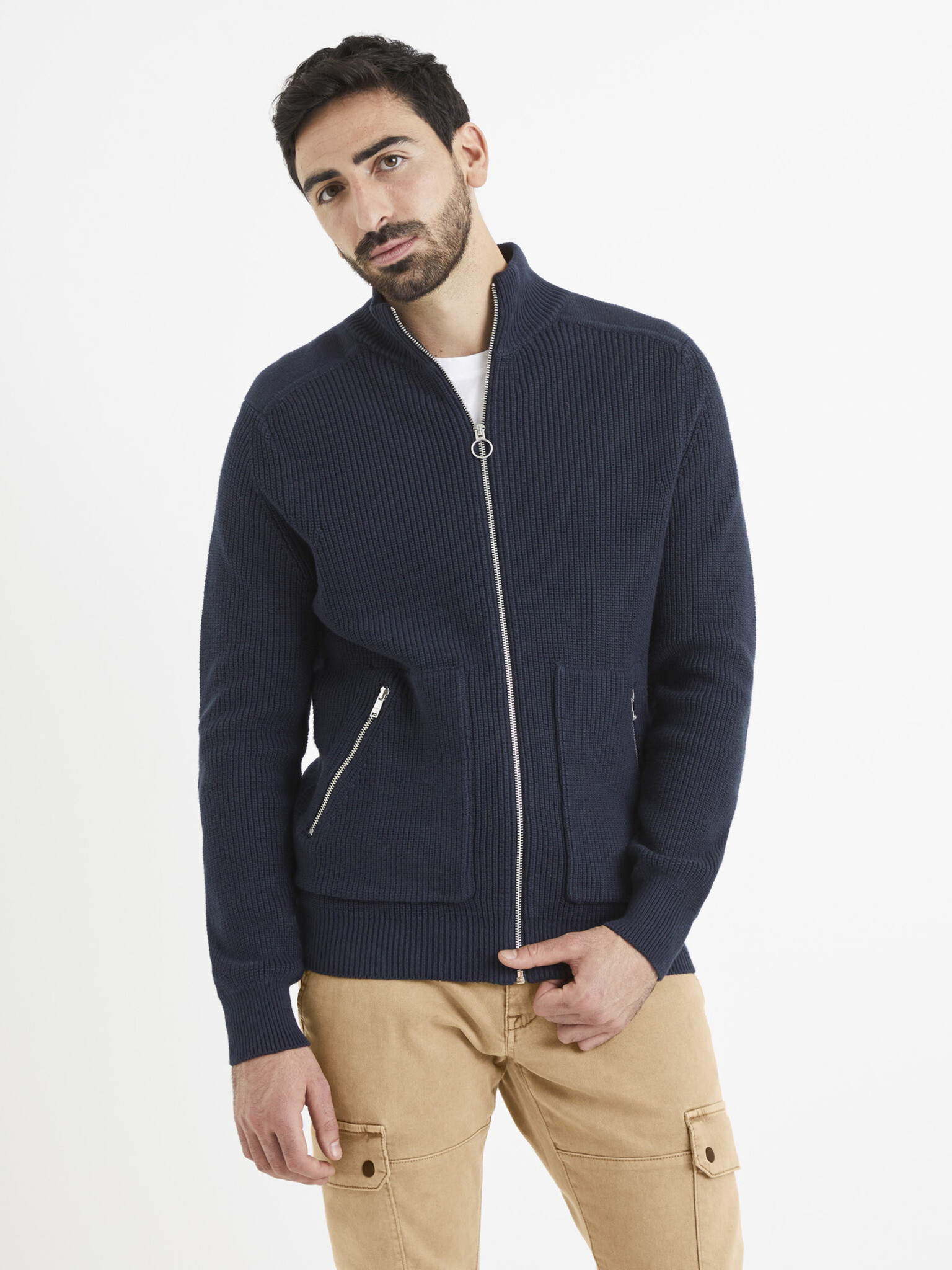 Celio Vezipper Hanorac Albastru - Pled.ro