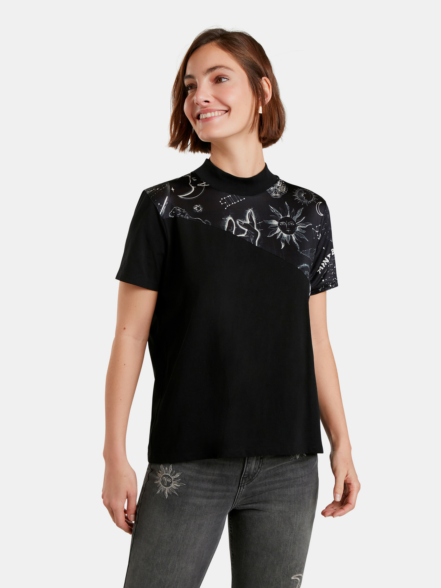 Desigual Grace Hopper Tricou Negru - Pled.ro