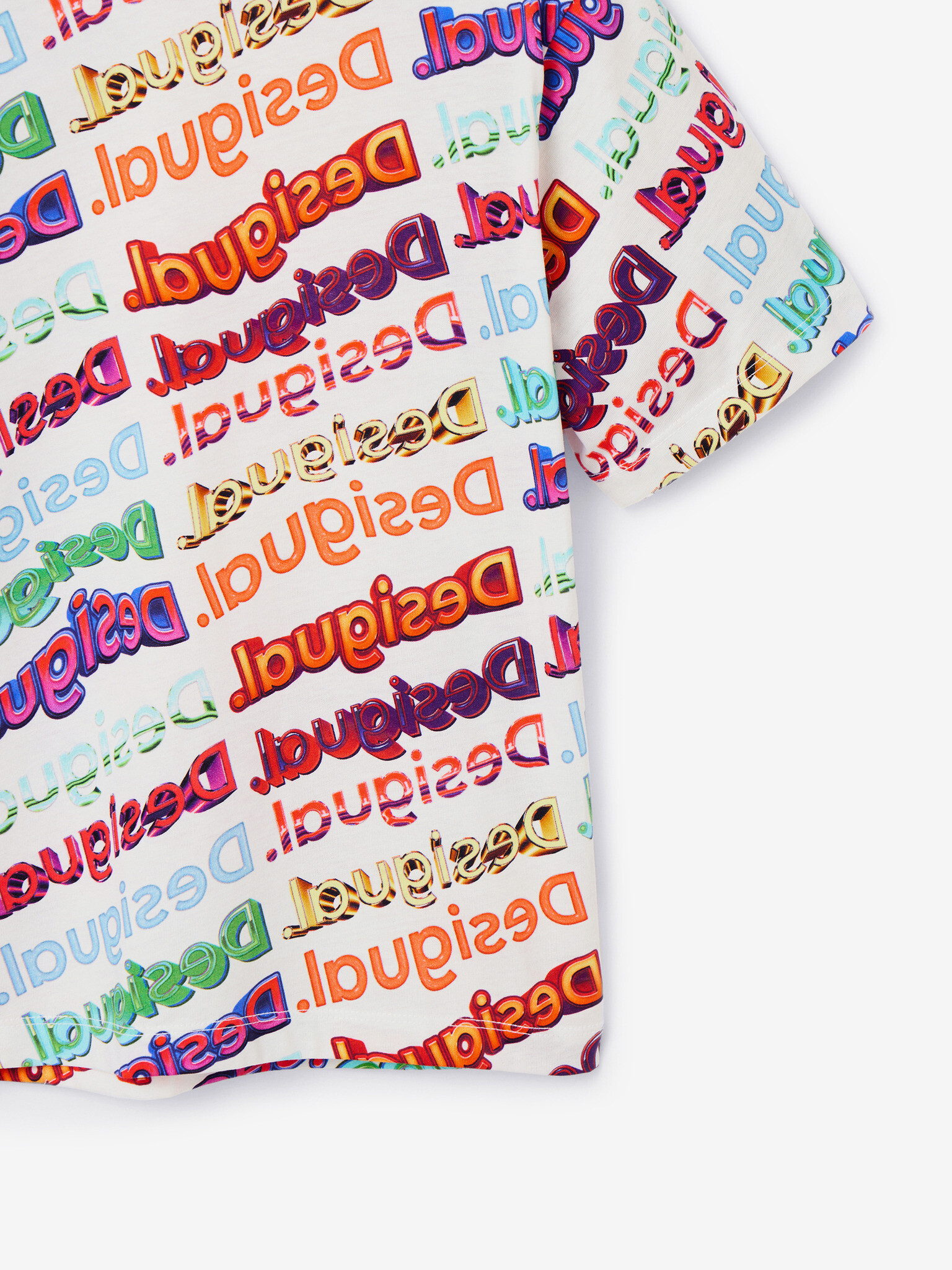 Desigual Logomania Tricou pentru copii Alb - Pled.ro