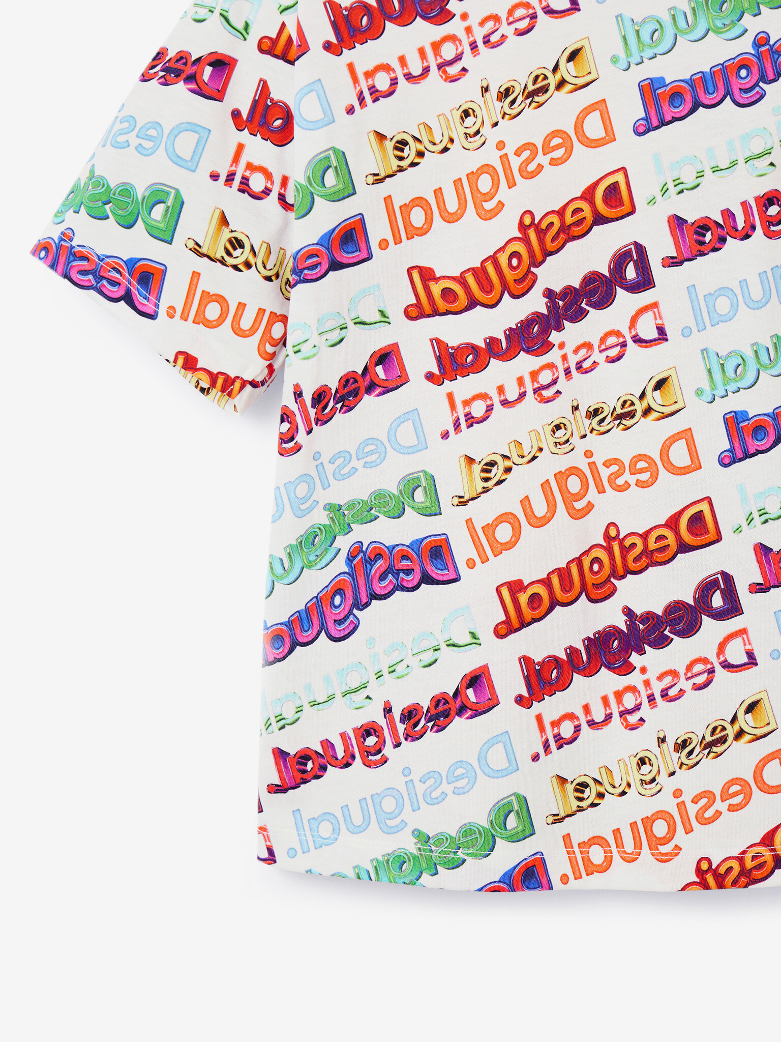 Desigual Logomania Tricou pentru copii Alb - Pled.ro