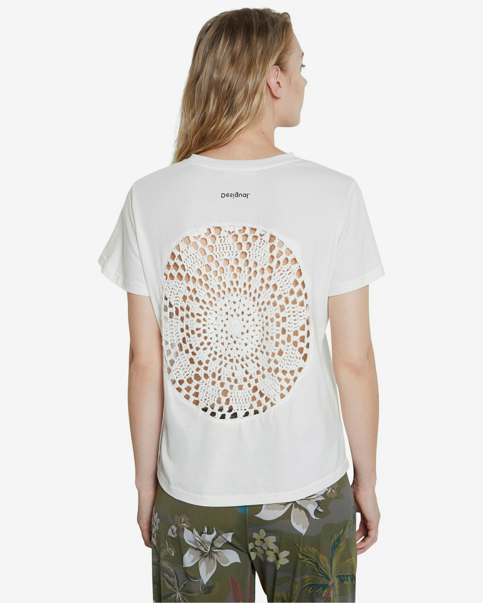 Desigual Mandala Tricou Alb - Pled.ro