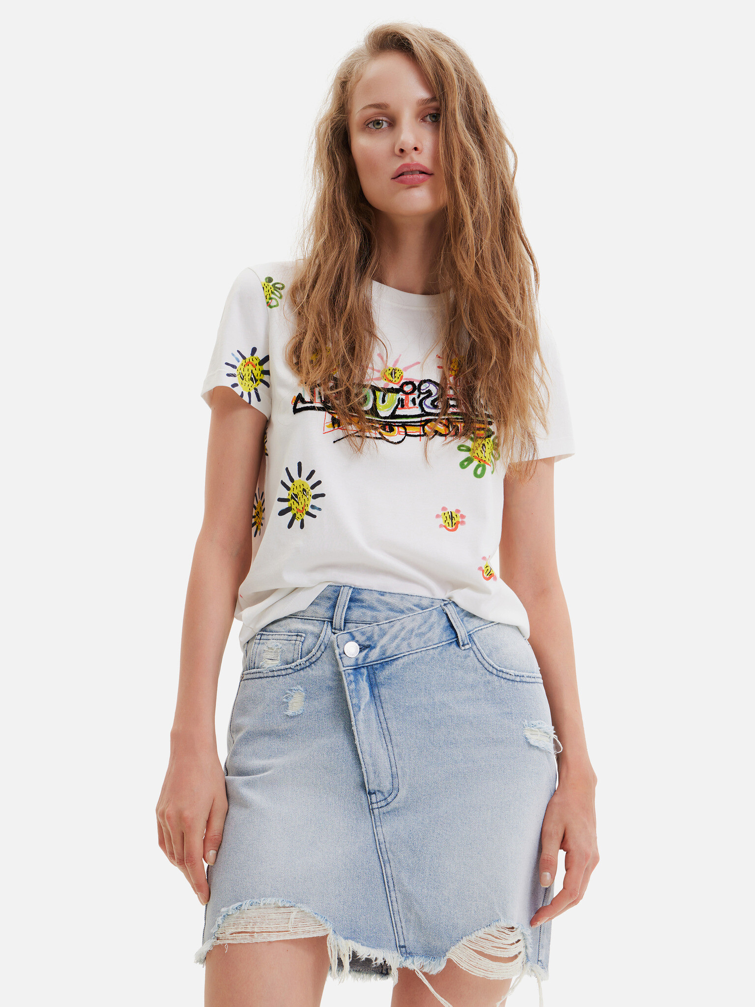 Desigual Margapepo Tricou Alb - Pled.ro