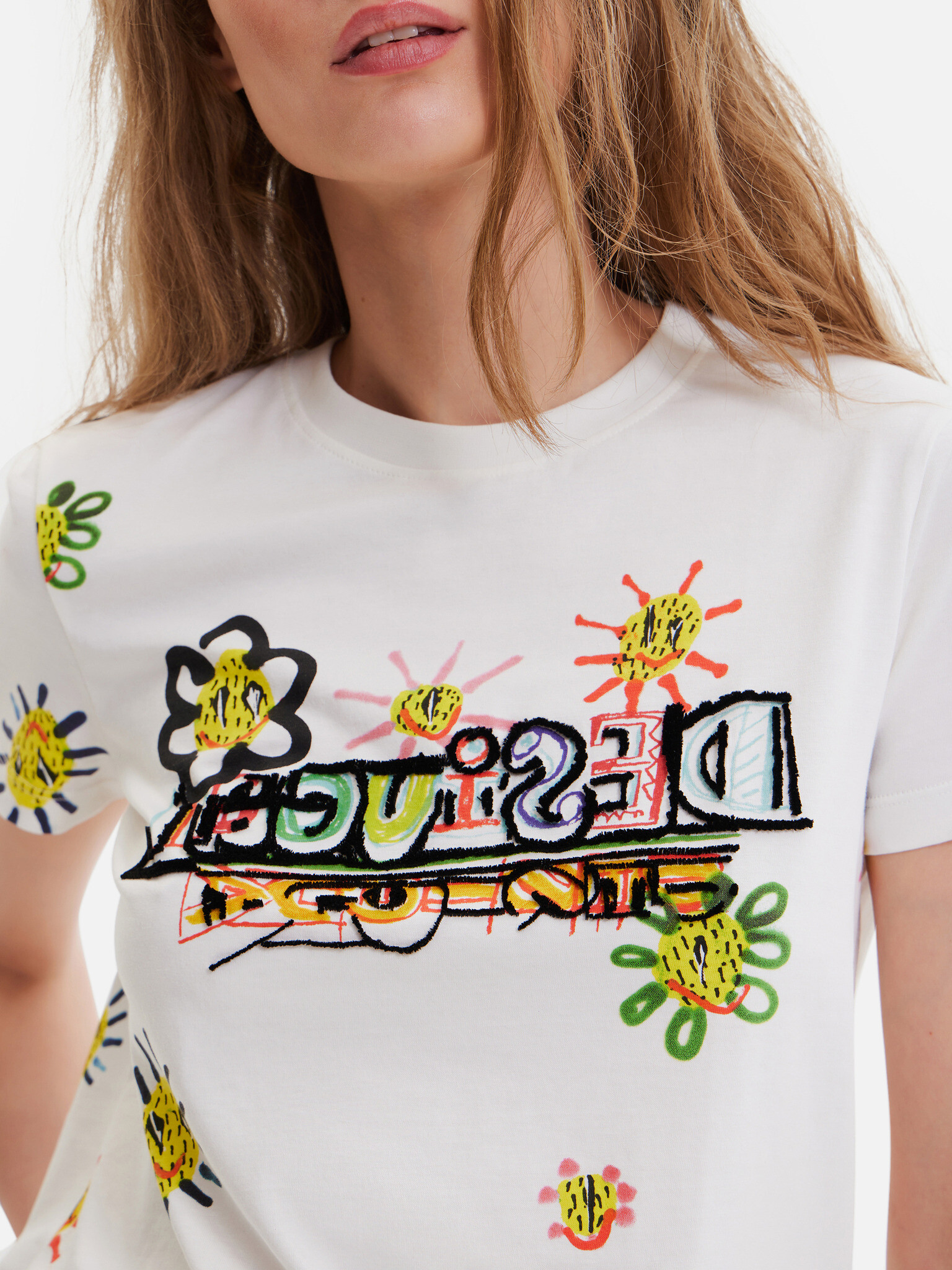 Desigual Margapepo Tricou Alb - Pled.ro