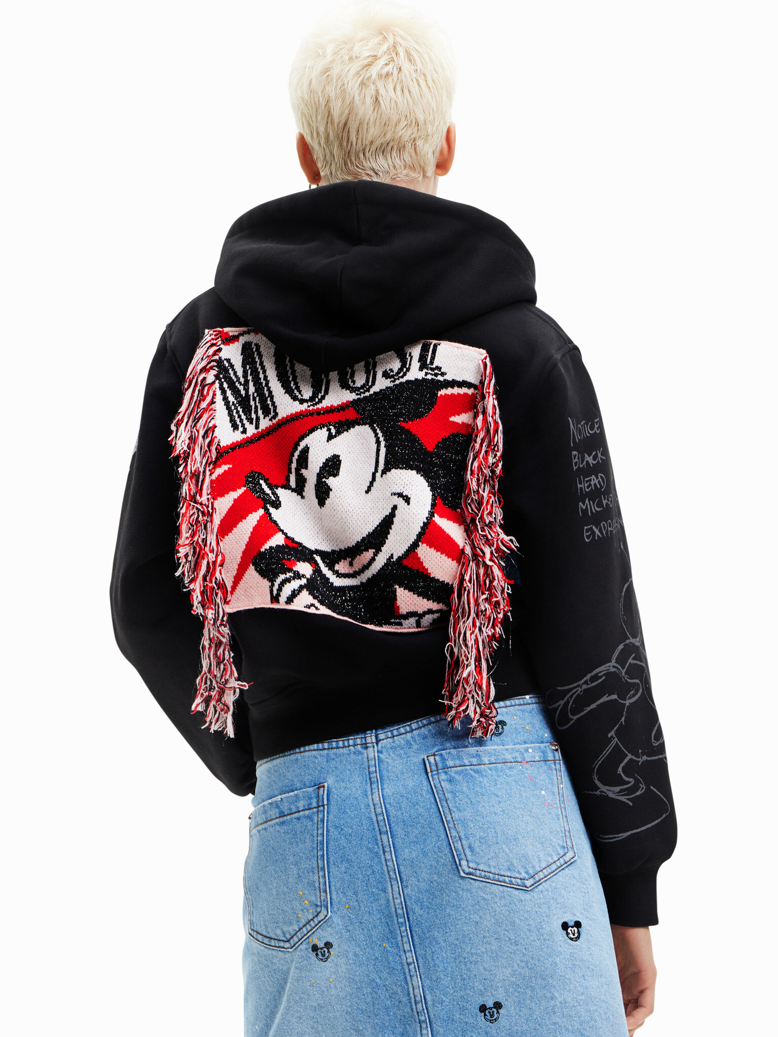 Desigual Mickey Mouse Hanorac Negru - Pled.ro