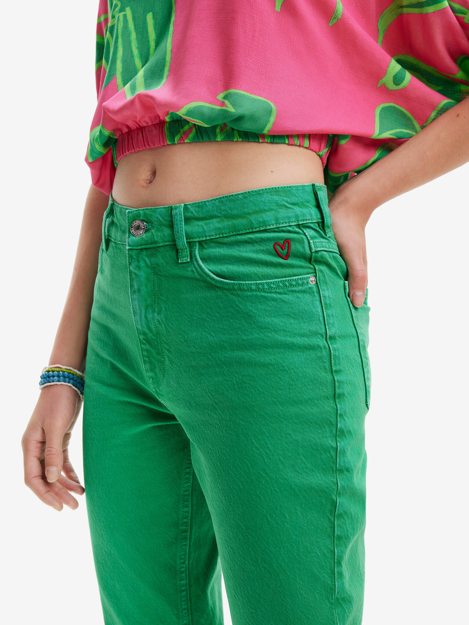 Desigual Navel Jeans Verde - Pled.ro