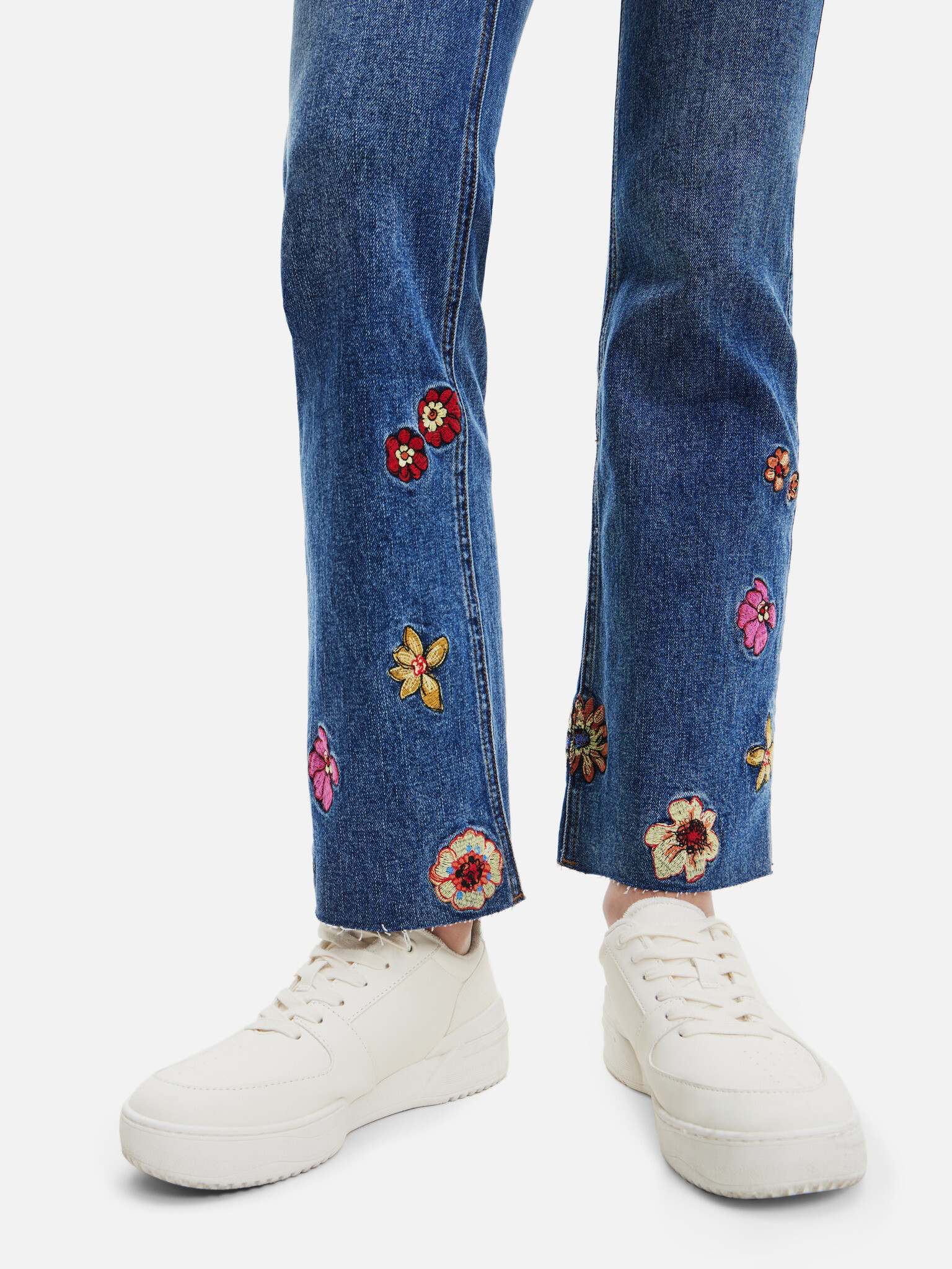 Desigual Nicole Jeans Albastru - Pled.ro