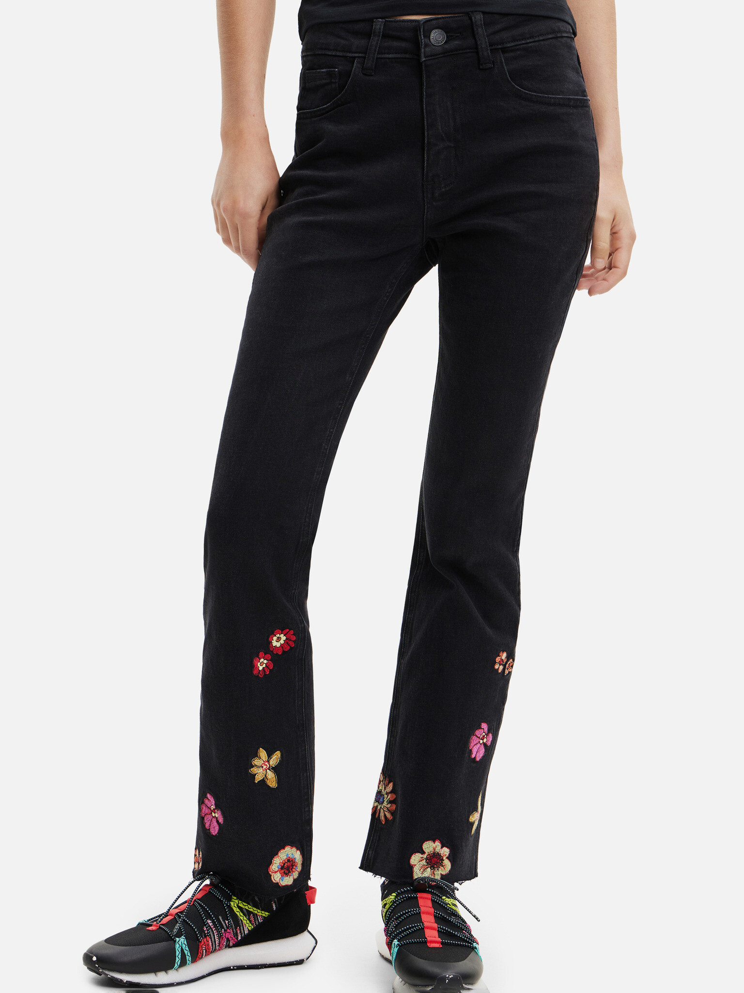 Desigual Nicole Jeans Negru - Pled.ro