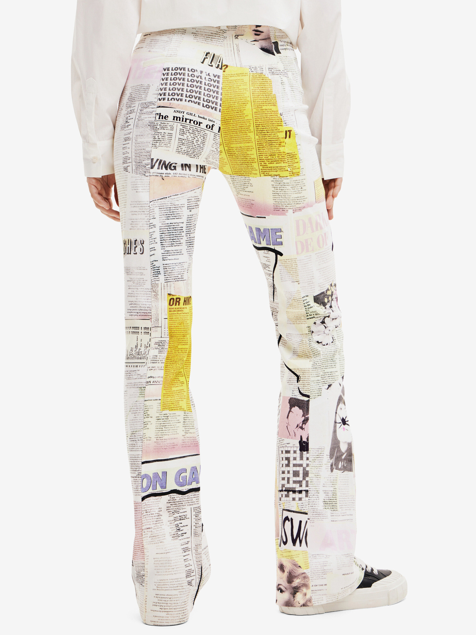 Desigual Nicole Pantaloni Alb - Pled.ro