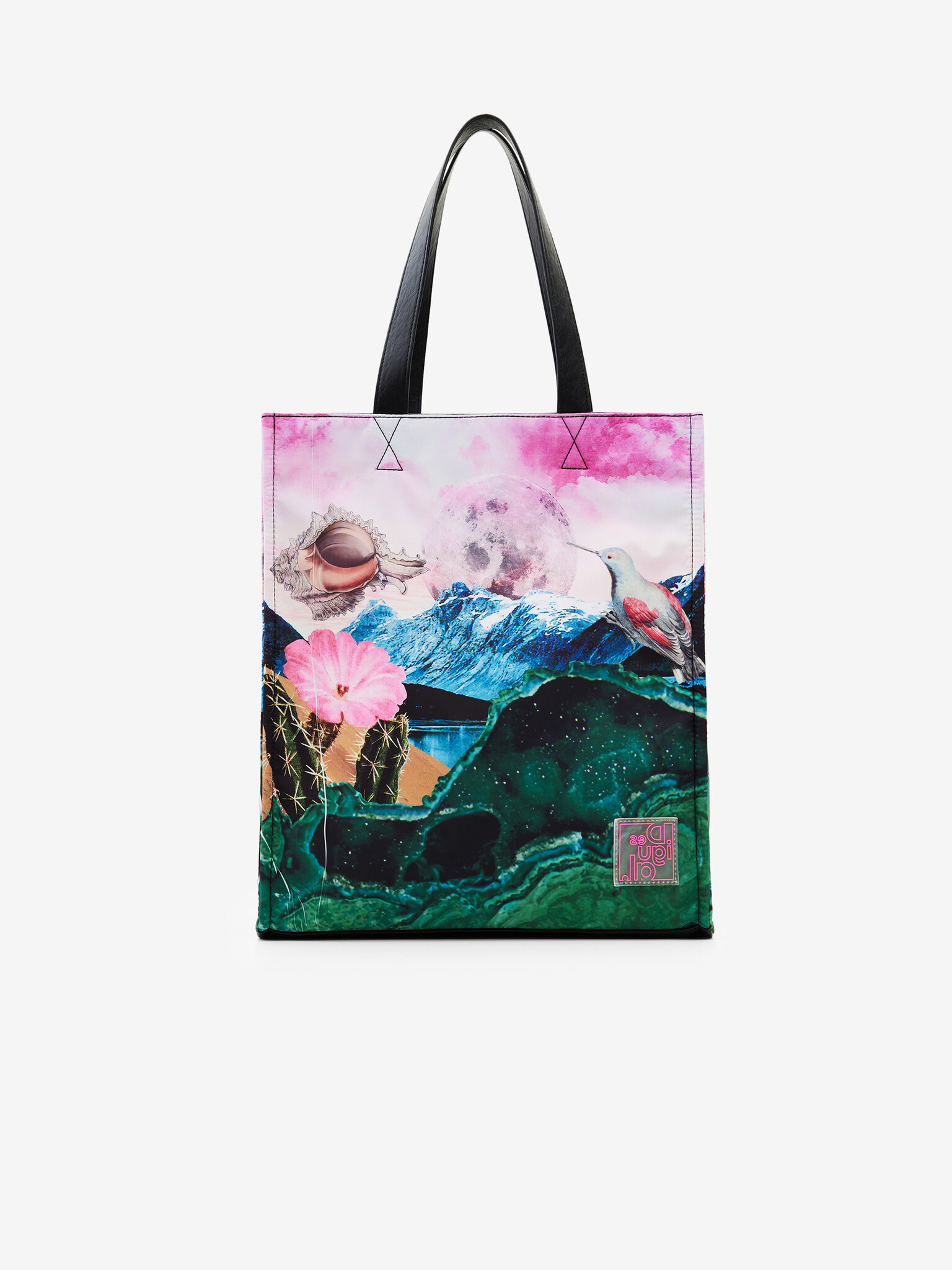 Desigual Paisaje Surreal Shopper Geantă Roz - Pled.ro