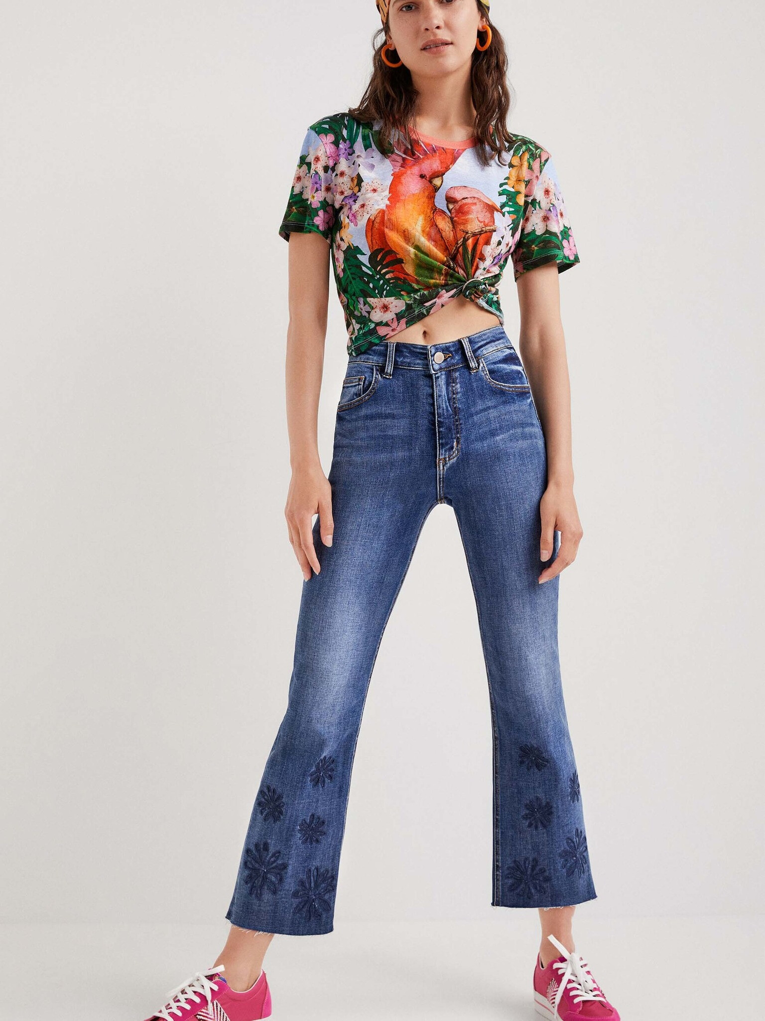 Desigual Parrot Tricou Albastru - Pled.ro