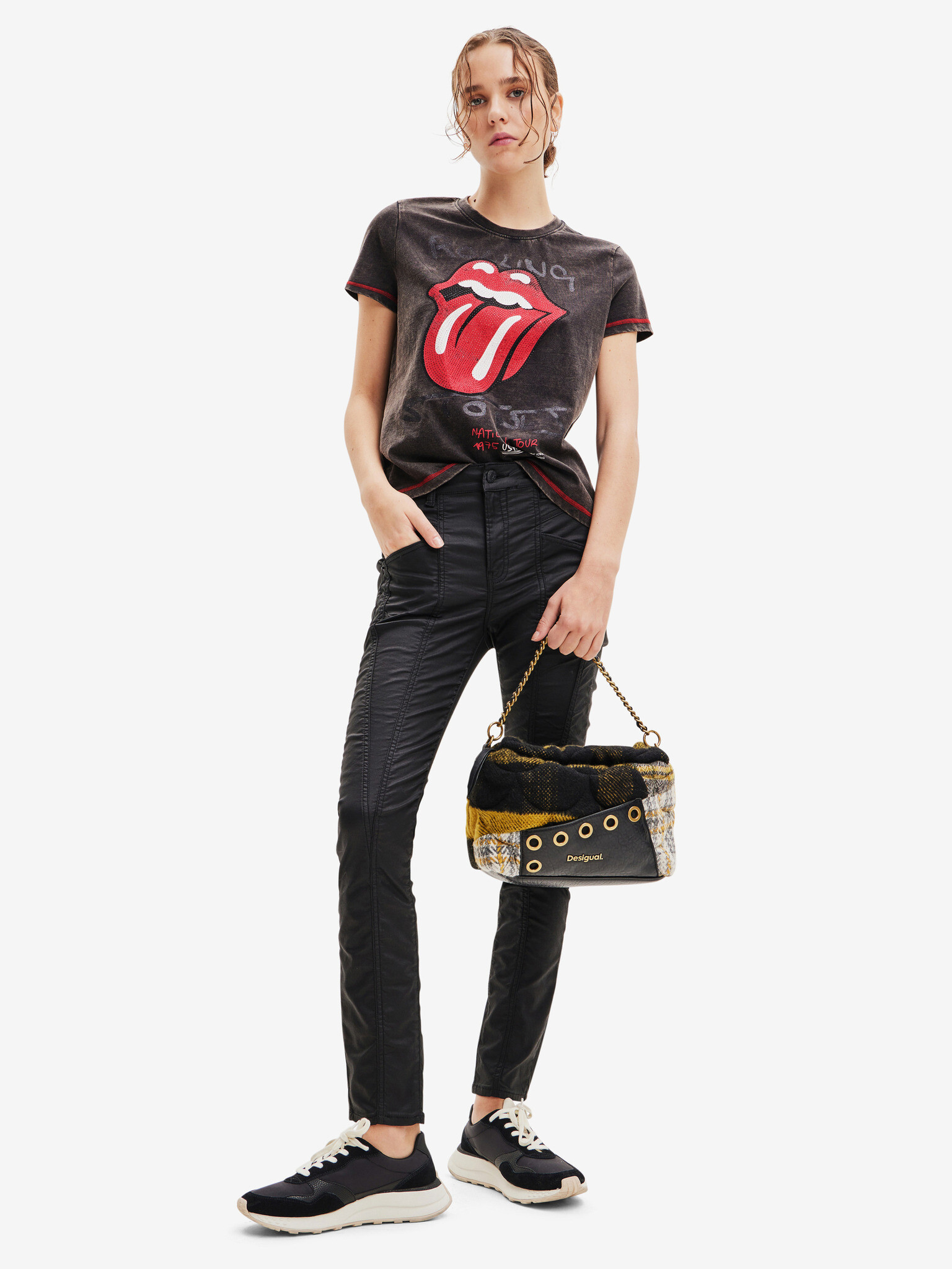 Desigual Rolling Tricou Gri - Pled.ro