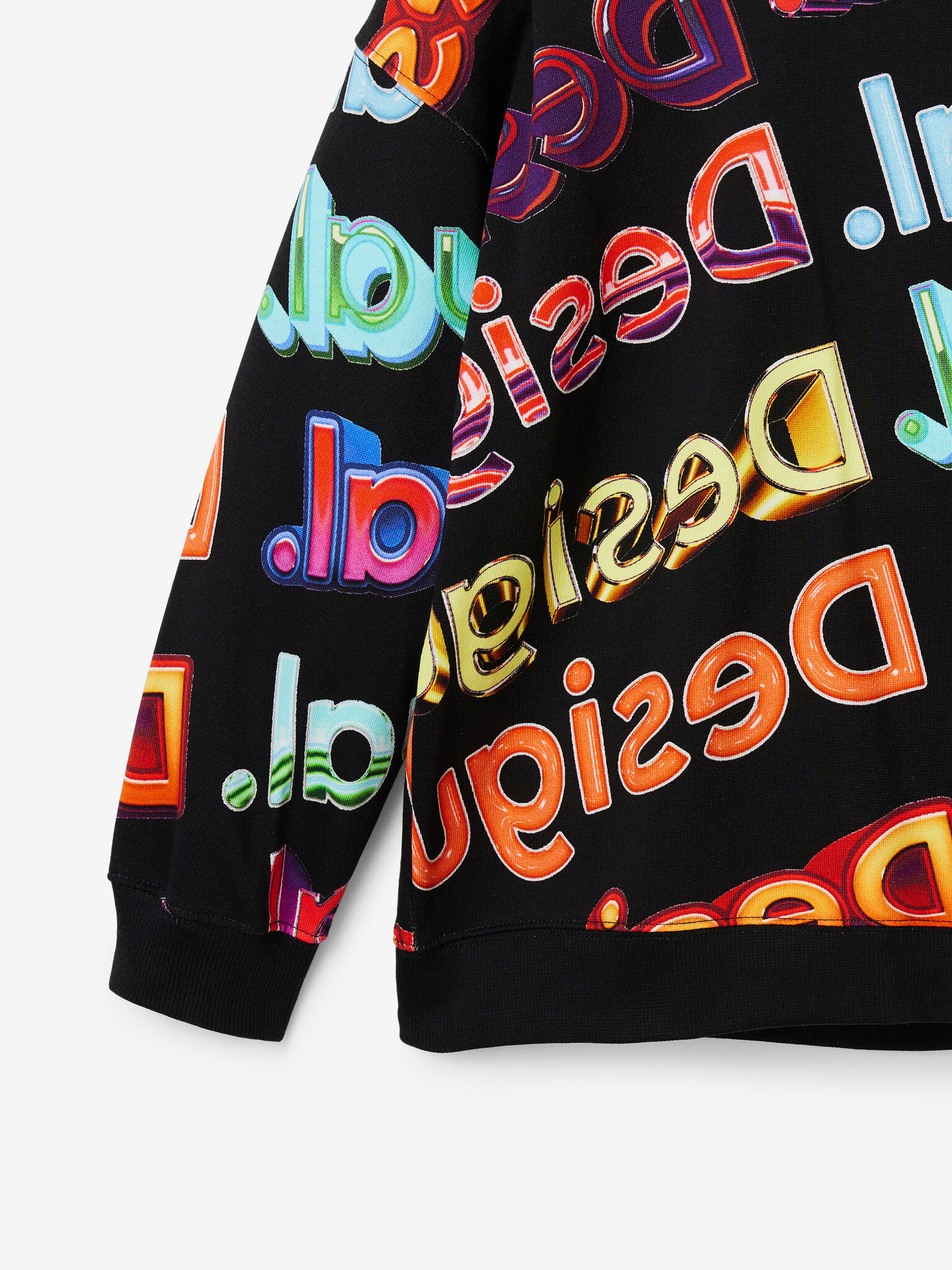 Desigual Sweat Xocolat Hanorac pentru copii Negru - Pled.ro