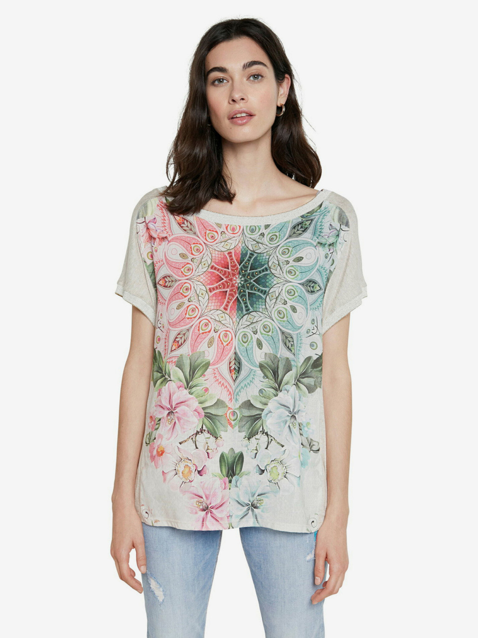 Desigual TS Copenhague Tricou Bej - Pled.ro