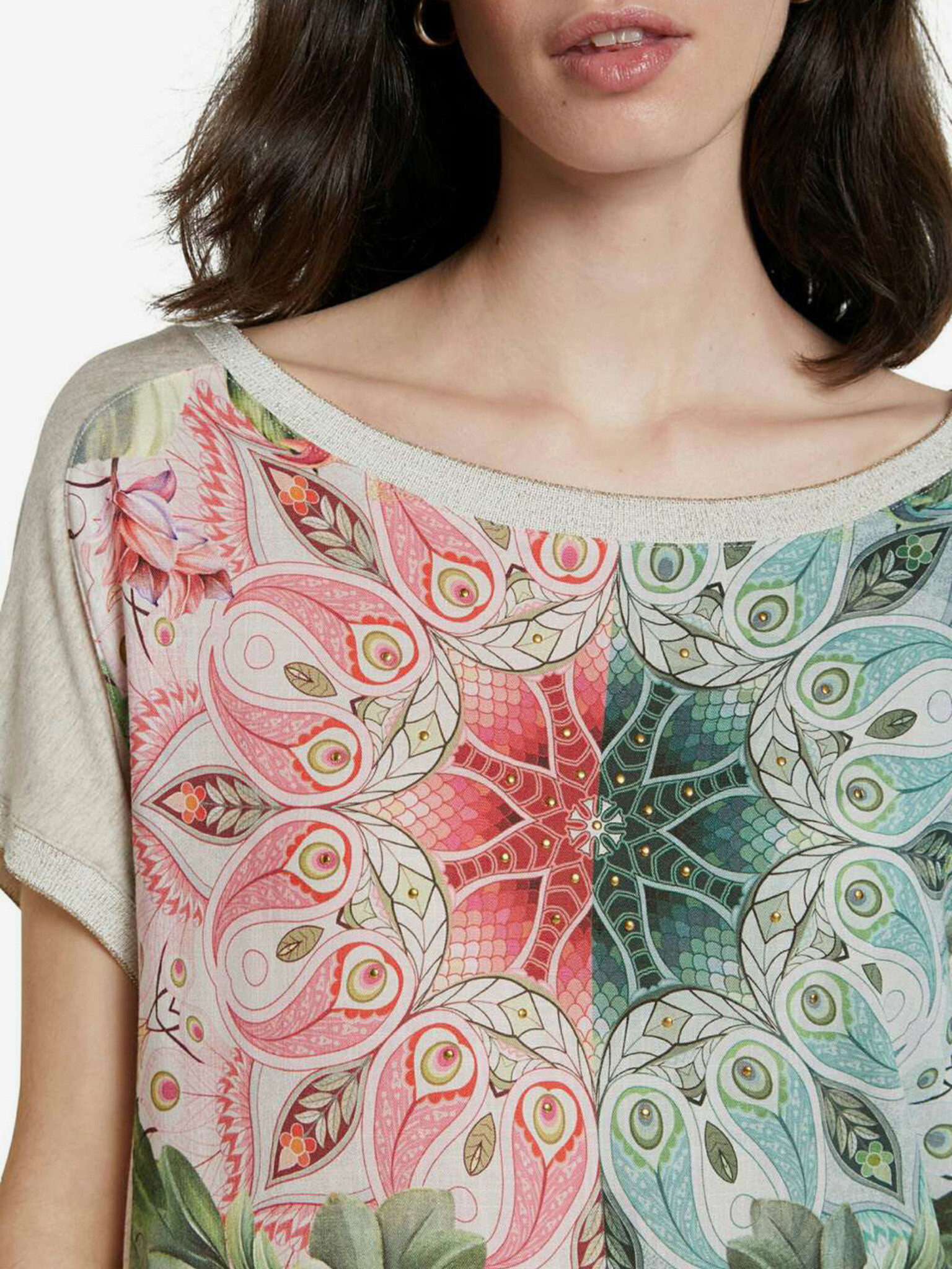 Desigual TS Copenhague Tricou Bej - Pled.ro