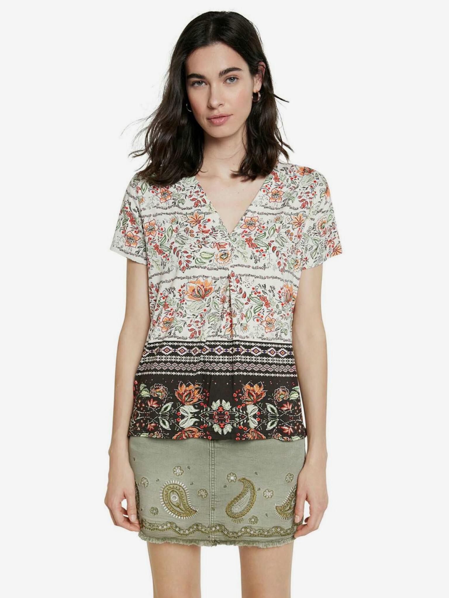 Desigual TS Cracovia Tricou Alb - Pled.ro