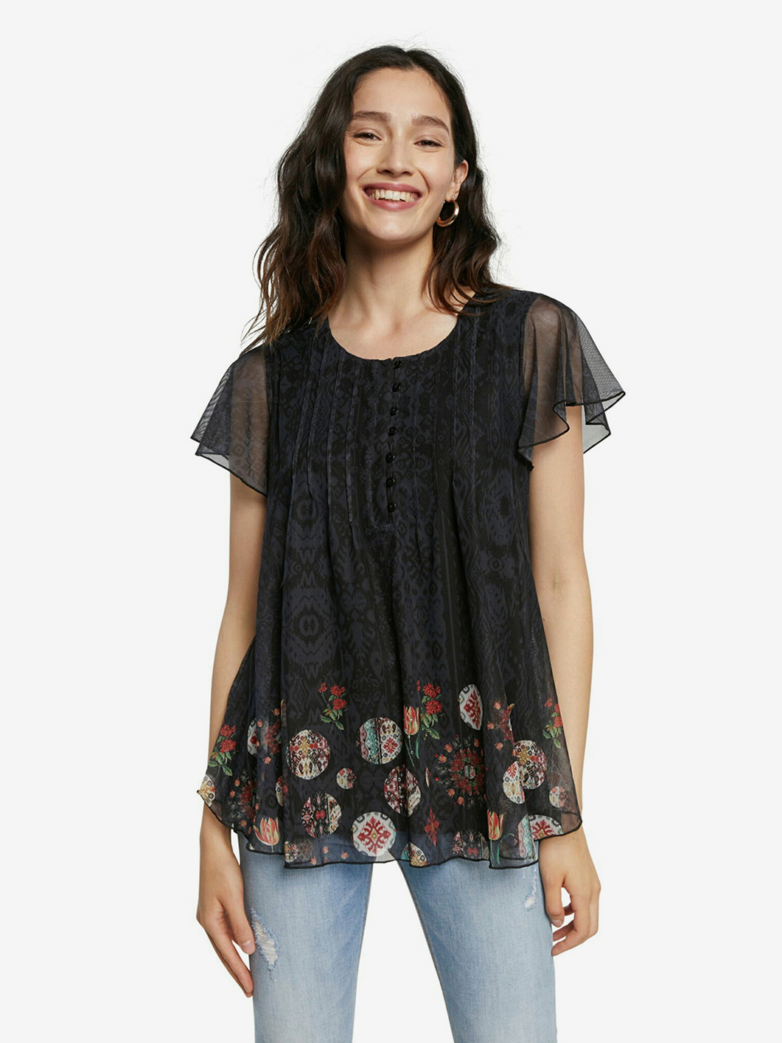 Desigual TS Norte Tricou Negru - Pled.ro