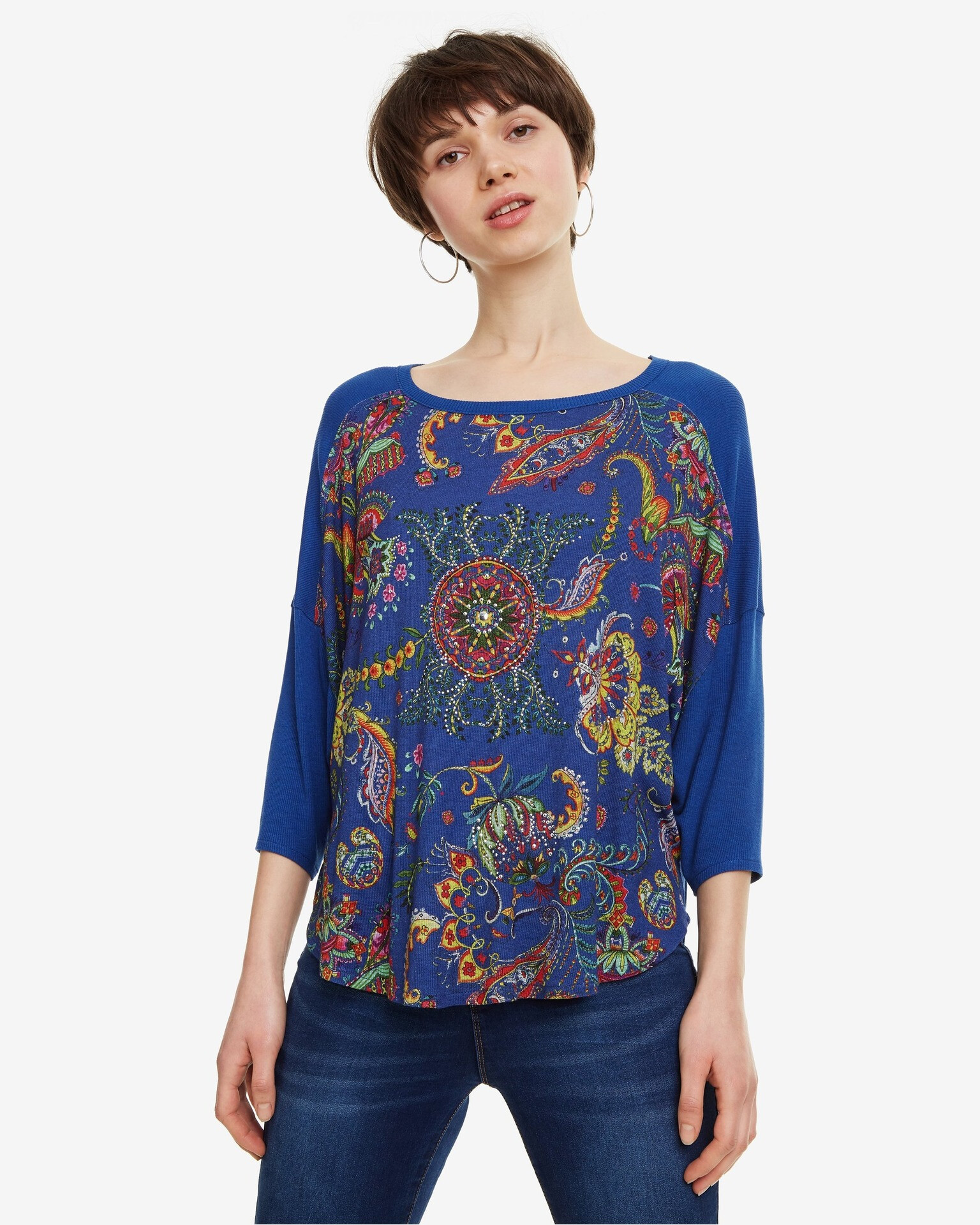 Desigual Zita Tricou Albastru - Pled.ro