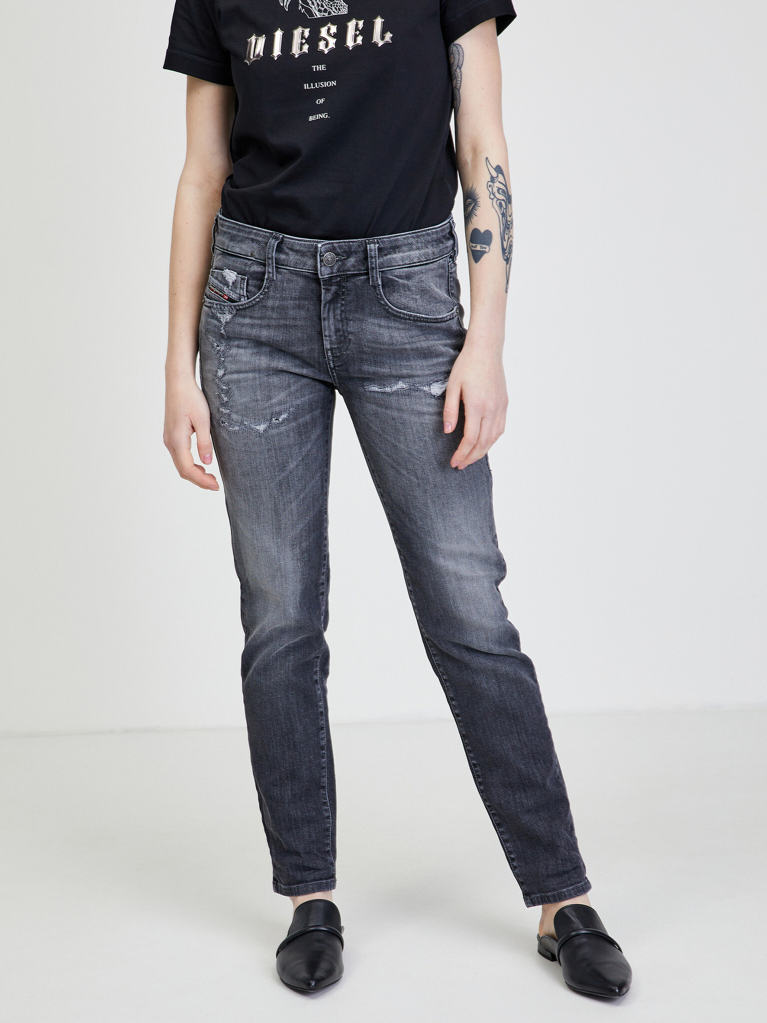 Diesel D-Ollies Jeans Gri - Pled.ro