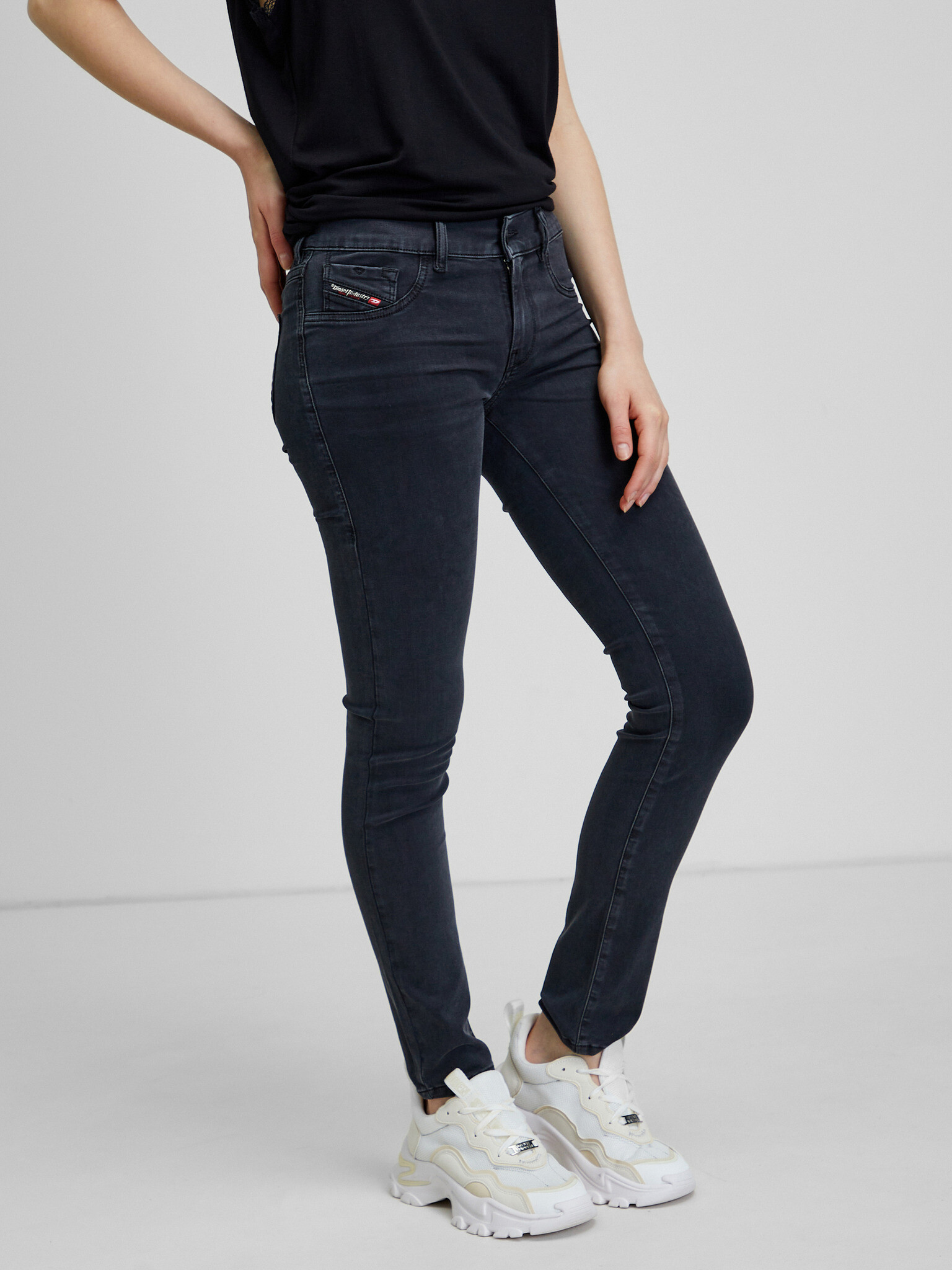 Diesel Livier Jeans Negru - Pled.ro