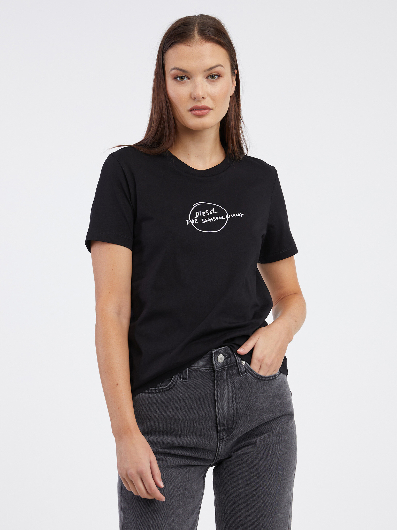 Diesel Tricou Negru - Pled.ro