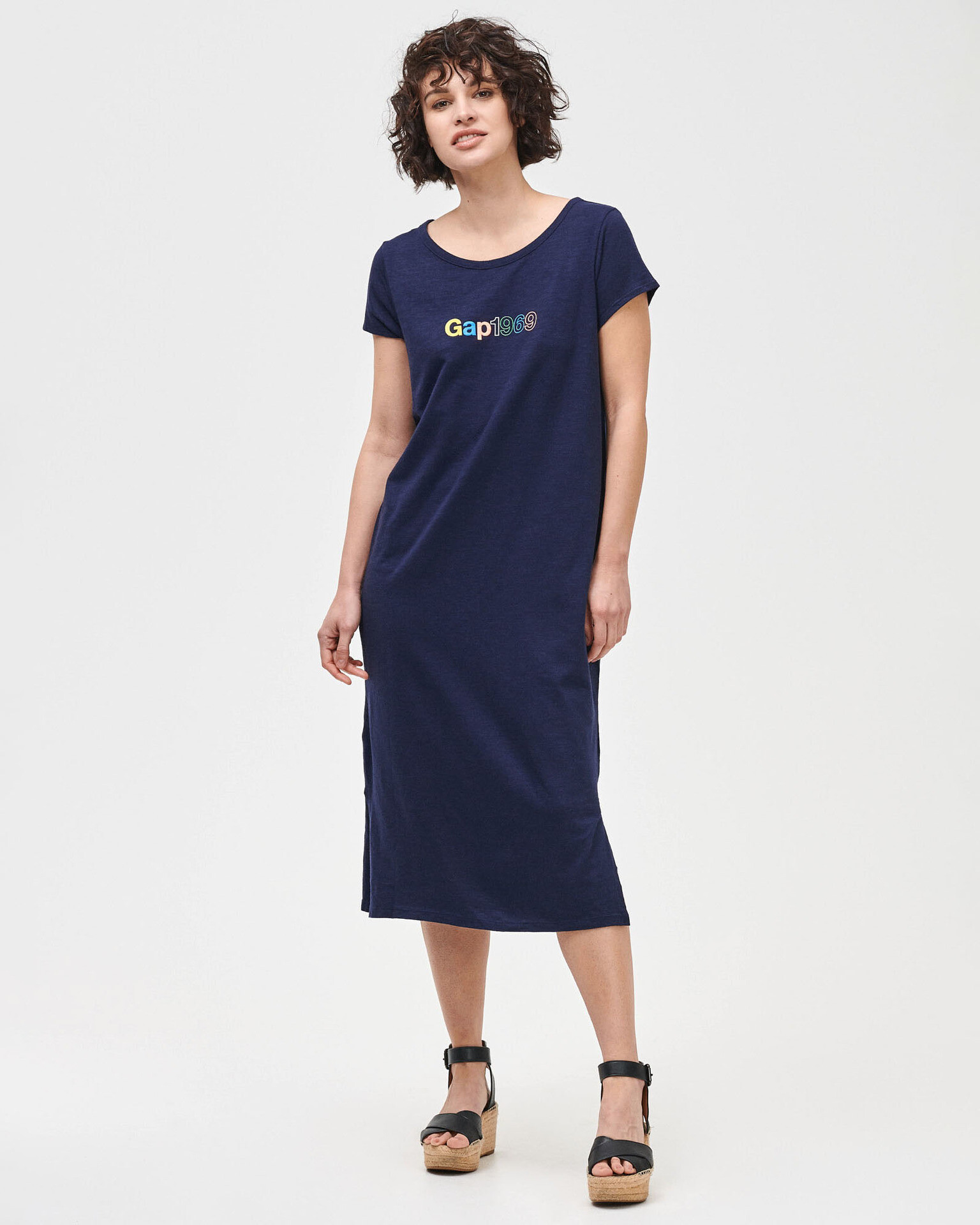 GAP 1969 Slub Rochie Albastru - Pled.ro