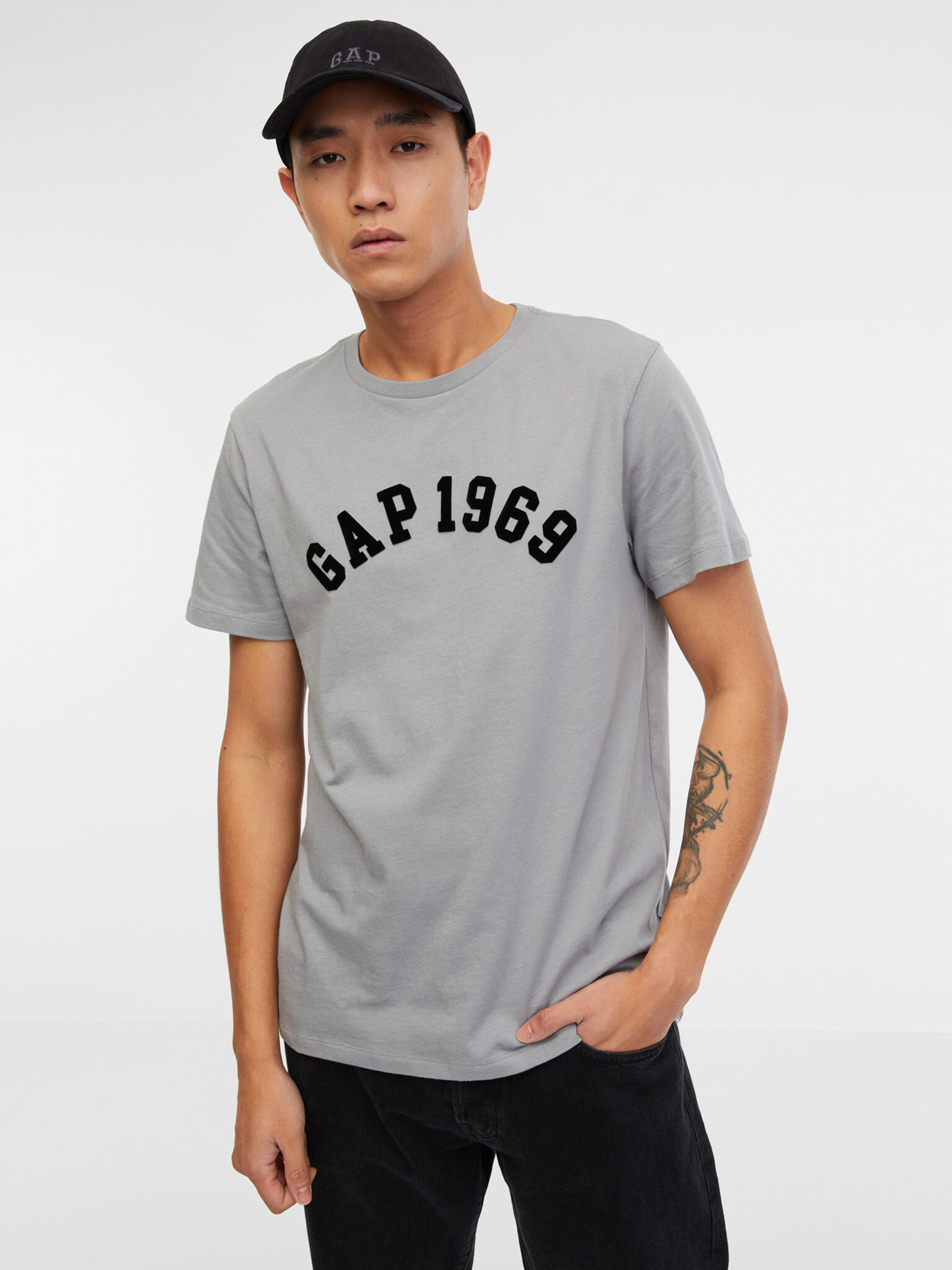 GAP 1969 Tricou Gri - Pled.ro