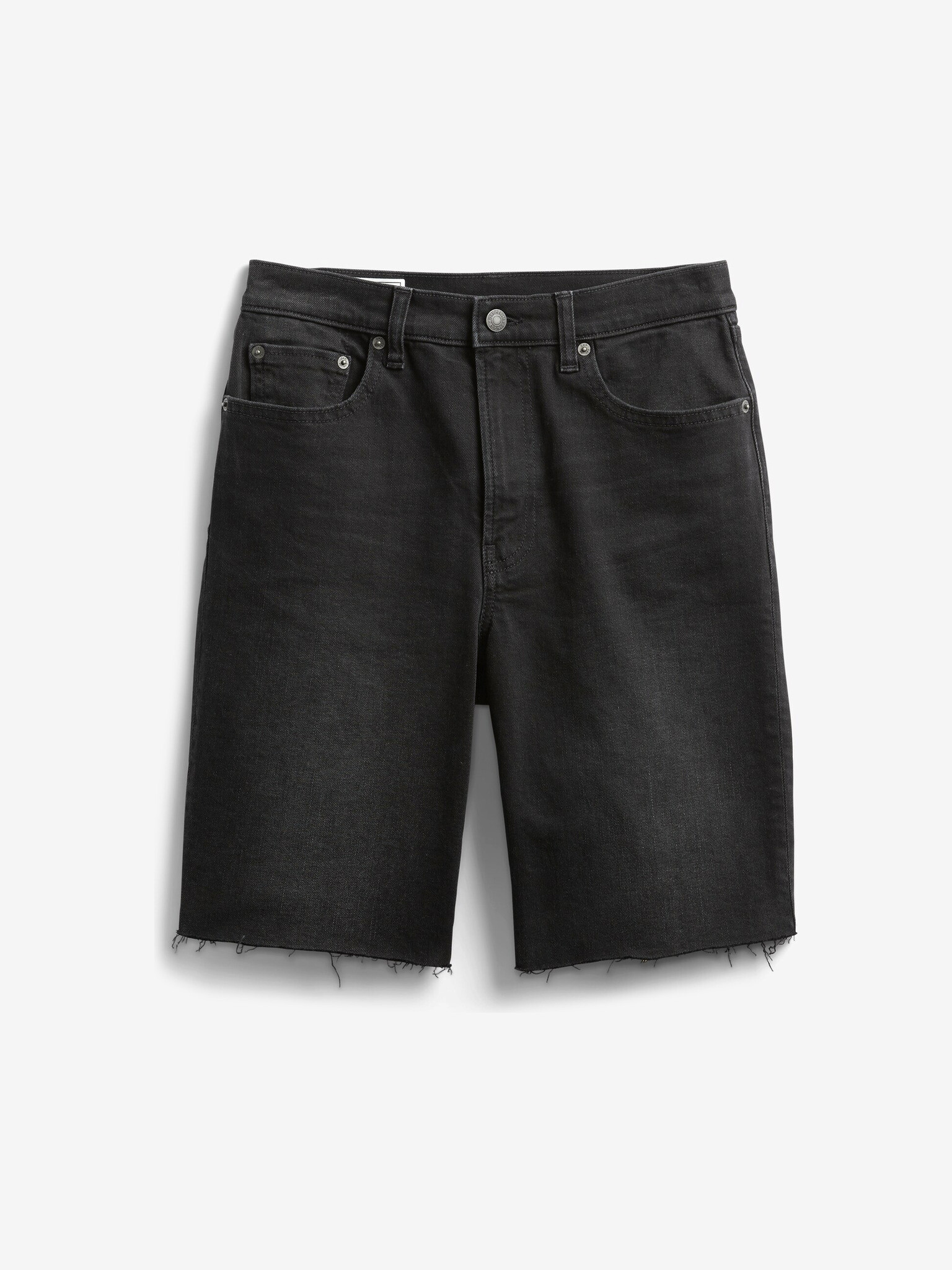 GAP 9'' High Rise Denim Bermuda Pantaloni scurți Negru - Pled.ro