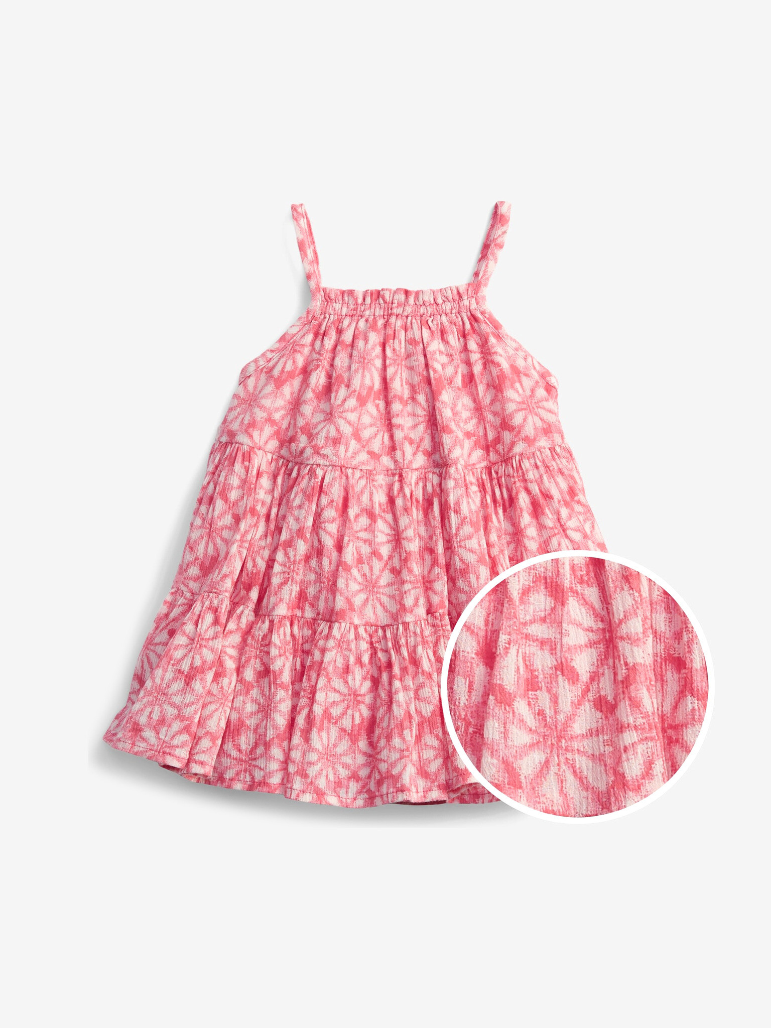 GAP Gauze Tiered Floral Rochie pentru copii Roz - Pled.ro